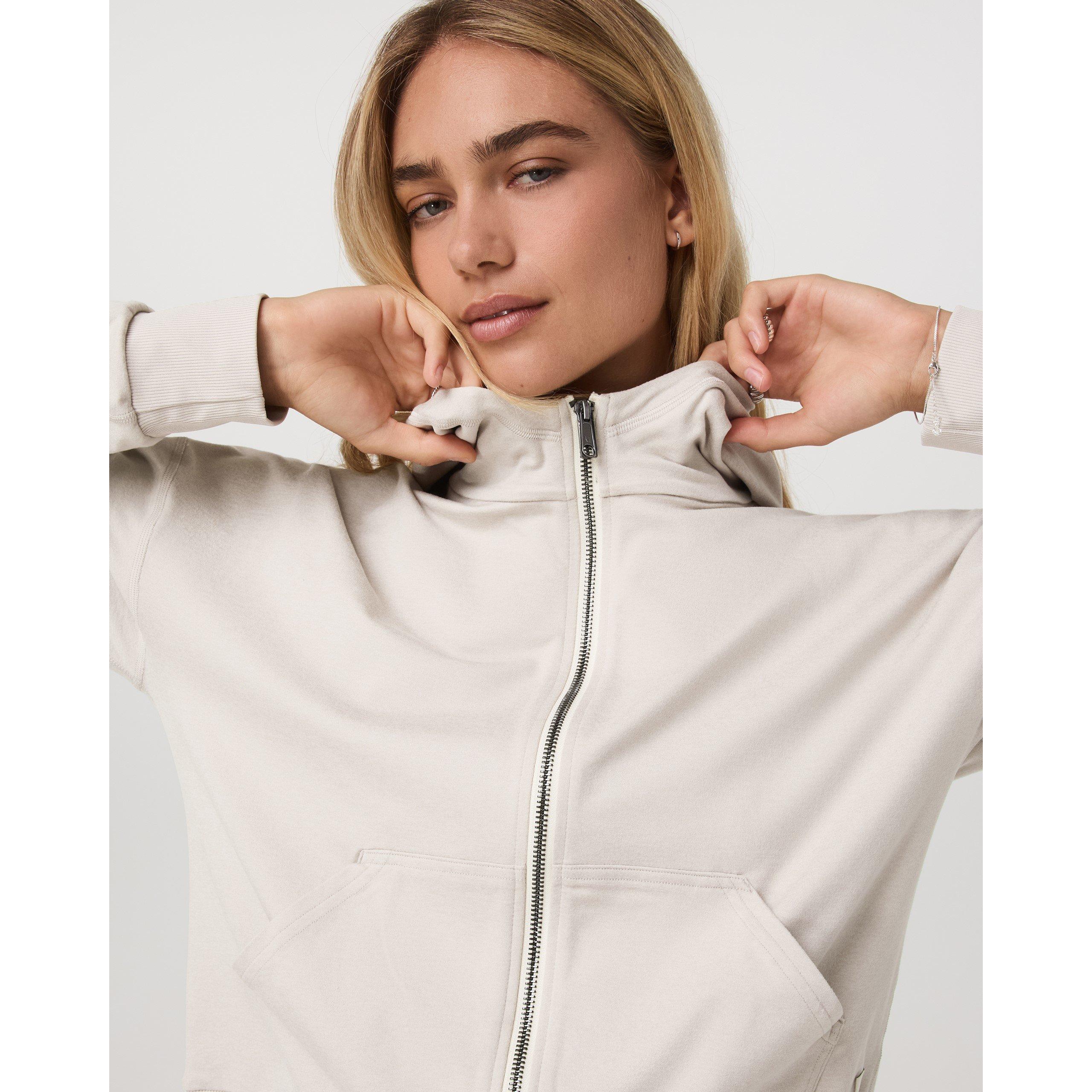 Ecru Heather - Vuori - Women's Halo Full Zip Performance Hoodie - 2