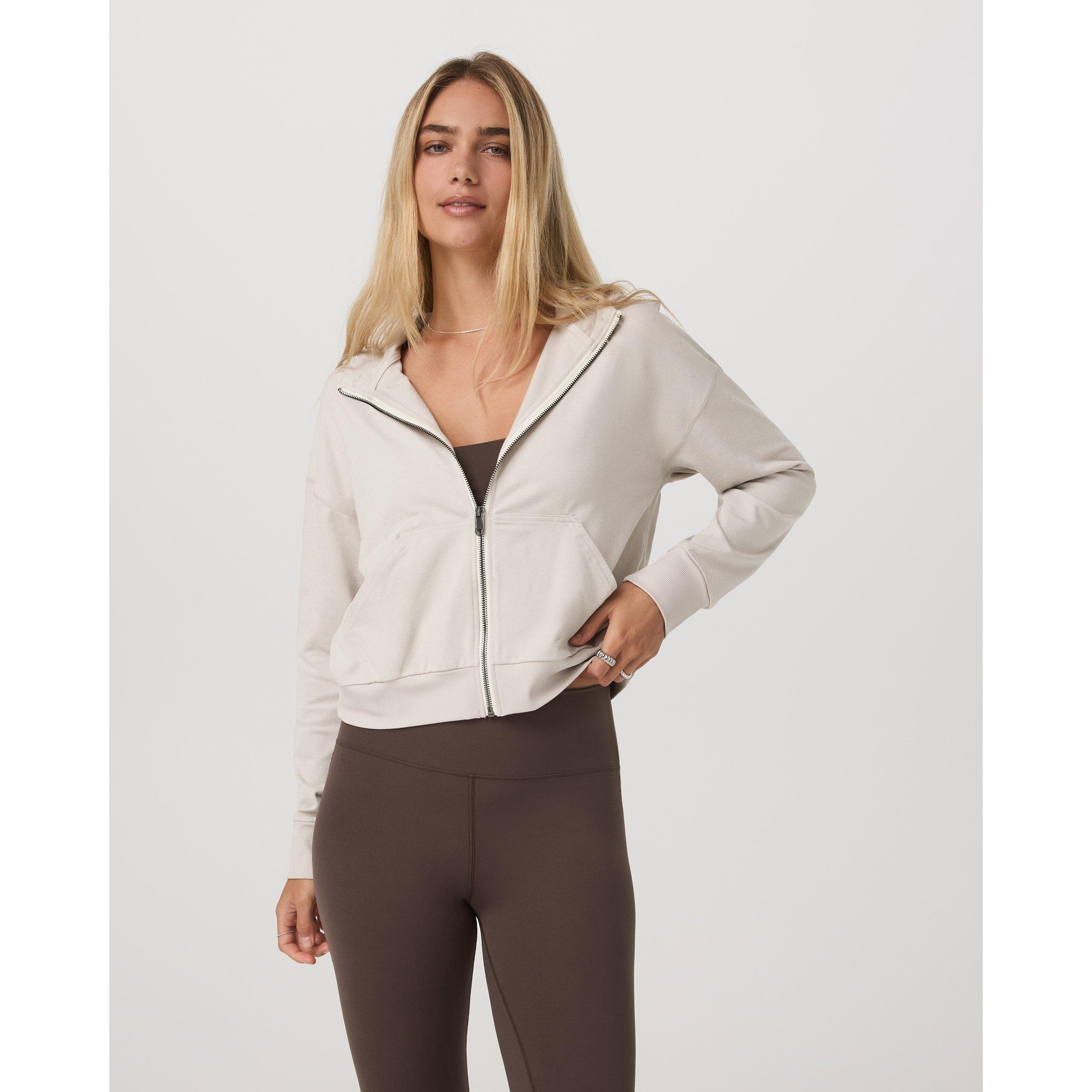 Ecru Heather - Vuori - Women's Halo Full Zip Performance Hoodie - 5