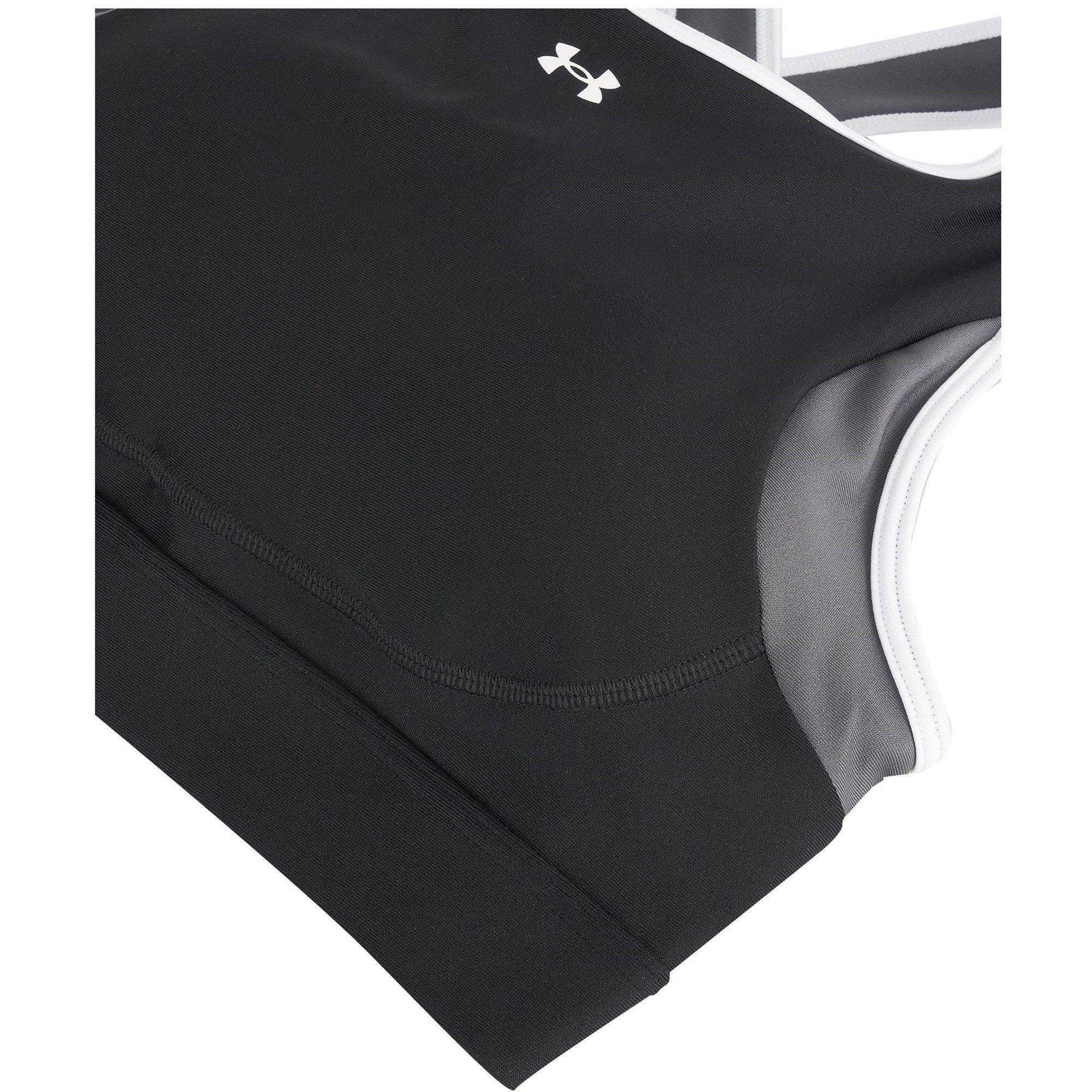 Blk/Castle/Wht - Under Armour - Crossback Non Wired Medium Impact Sports Bra - 16