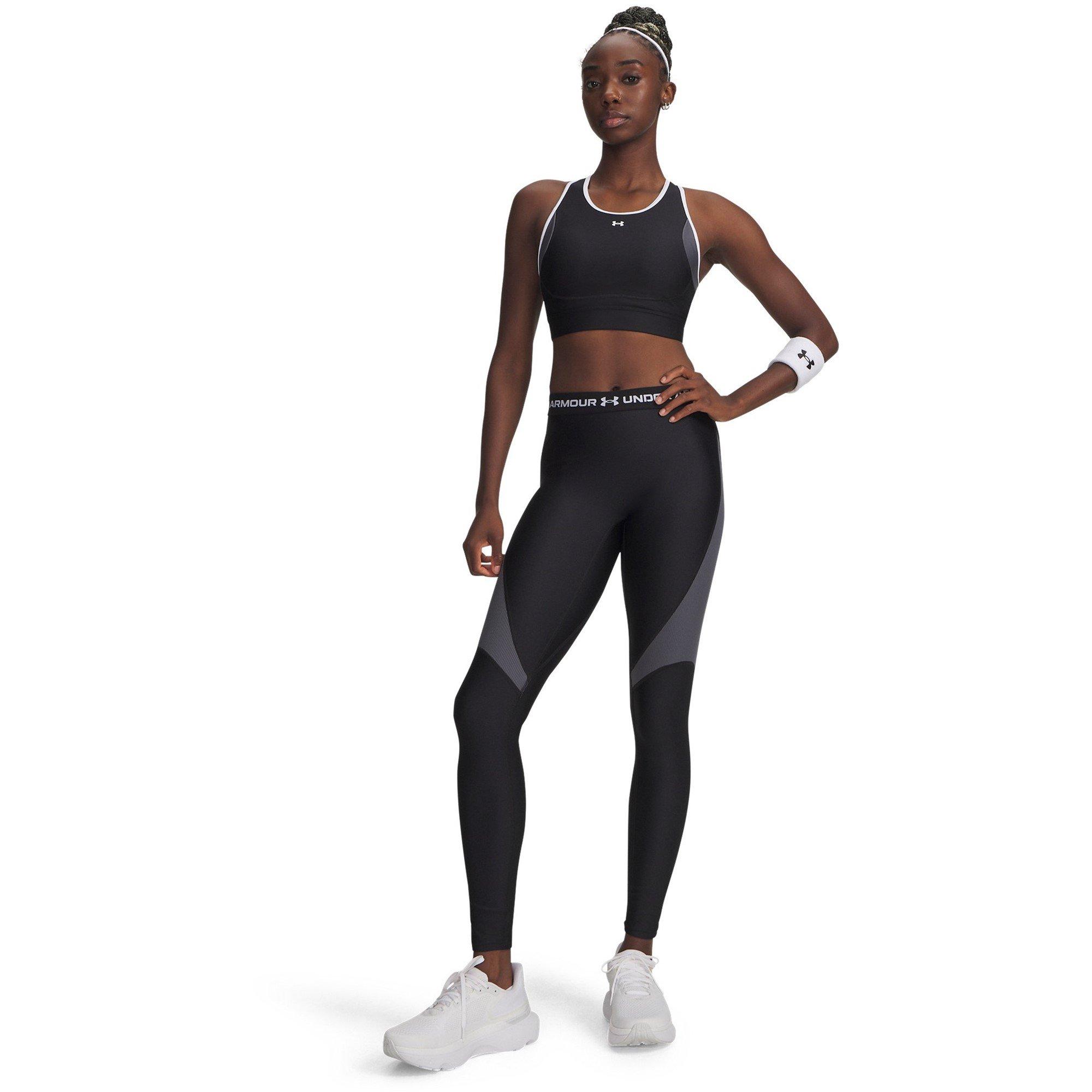 Blk/Castle/Wht - Under Armour - Crossback Non Wired Medium Impact Sports Bra - 7