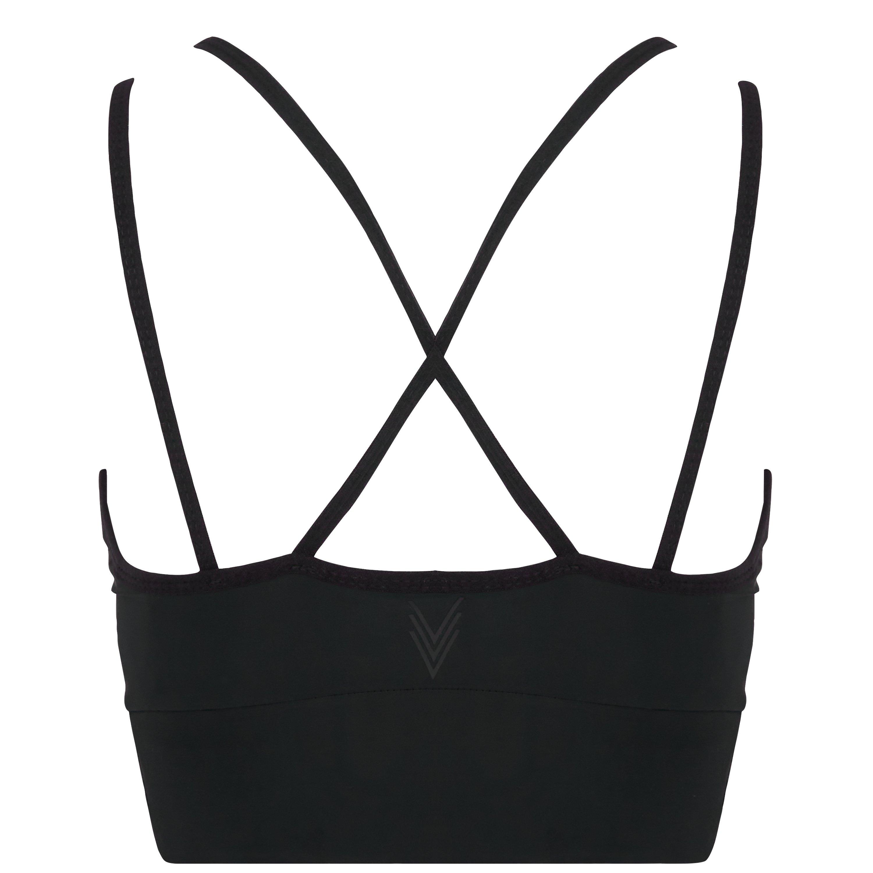 Black - Certified Sports - Strap Back Sports Bra - 2