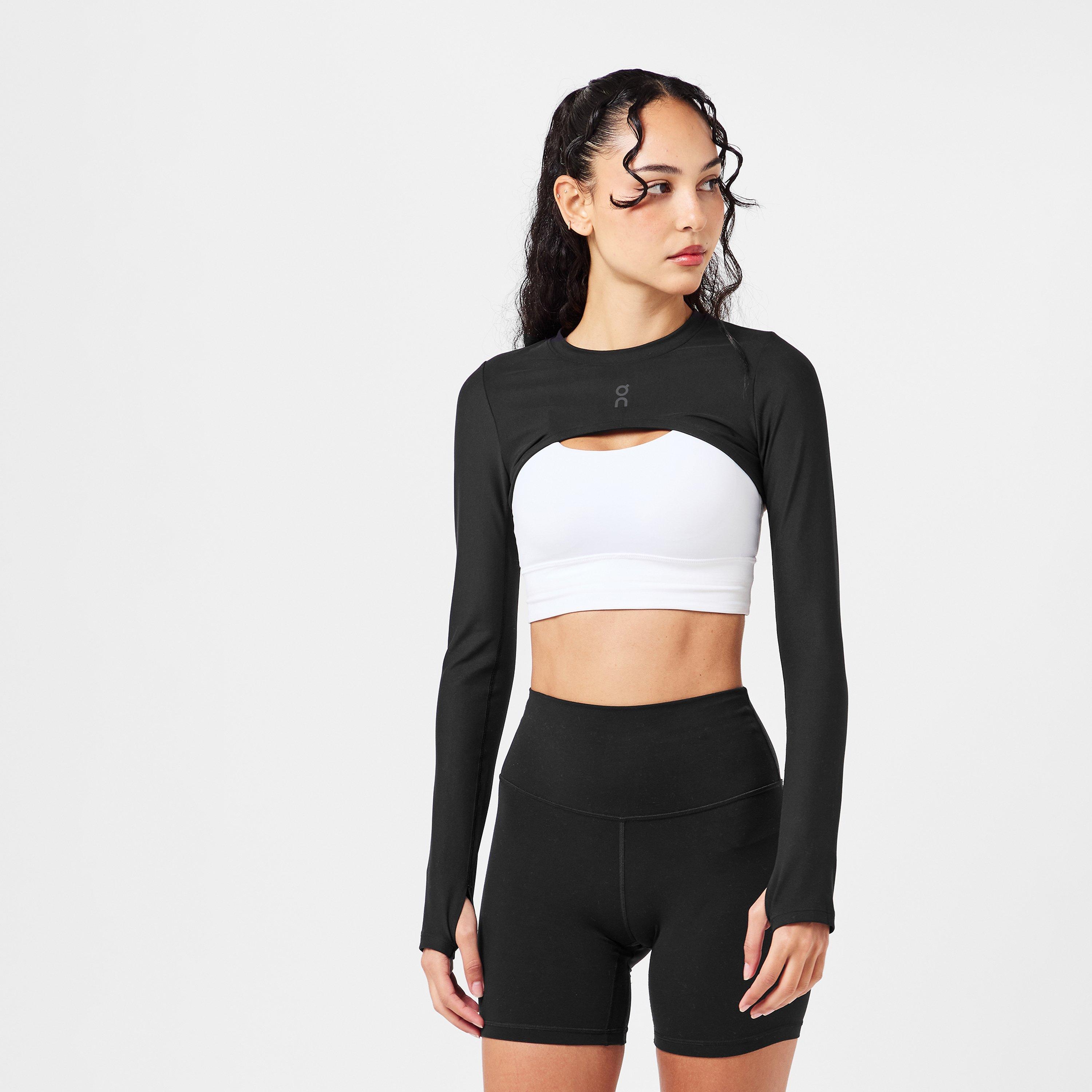 Black - On - Women's Studio Bolero Long-Sleeve Performance Gym Top - 3