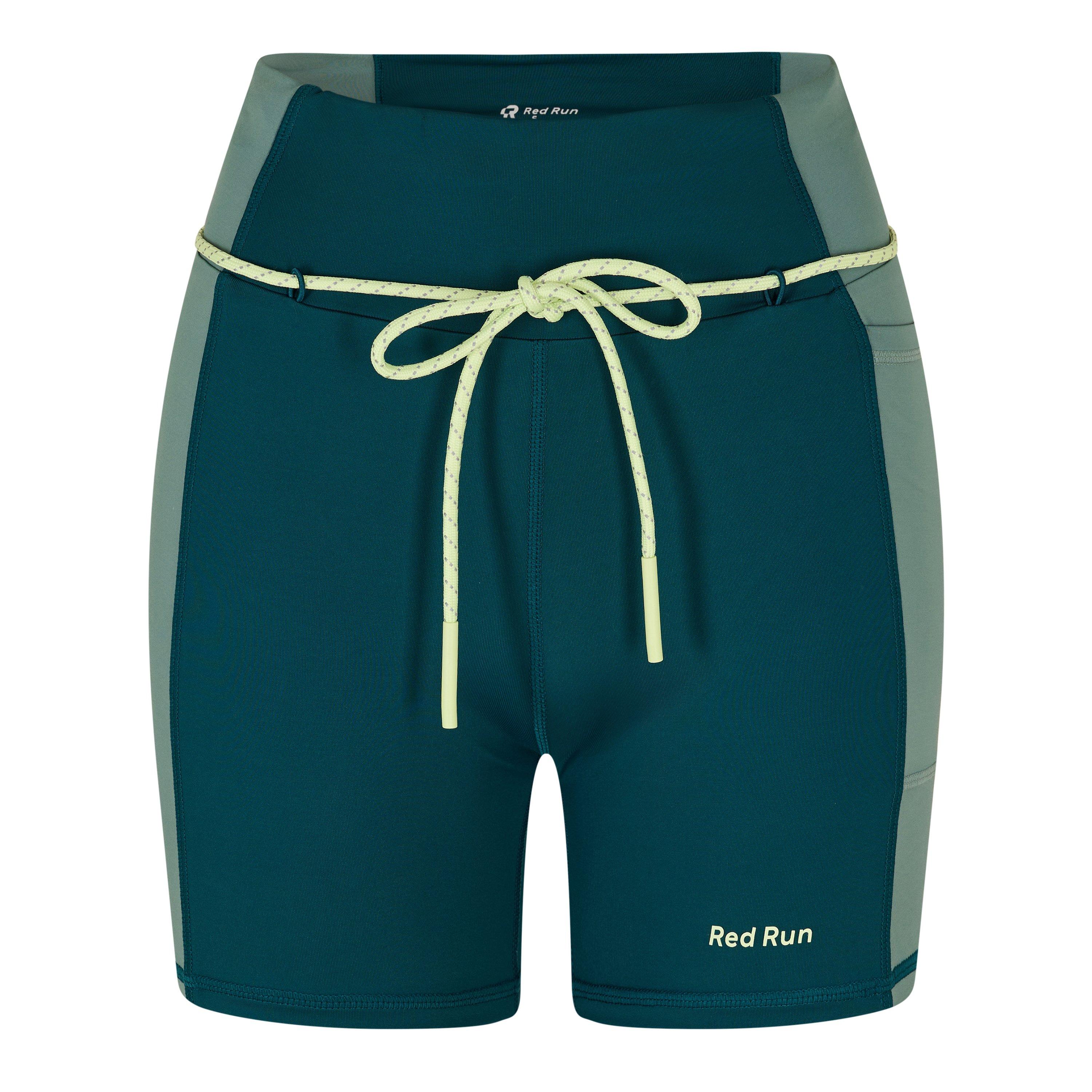 Red Run Womens Skyline Cycling Shorts - Dark Green - Size 8 (XS)