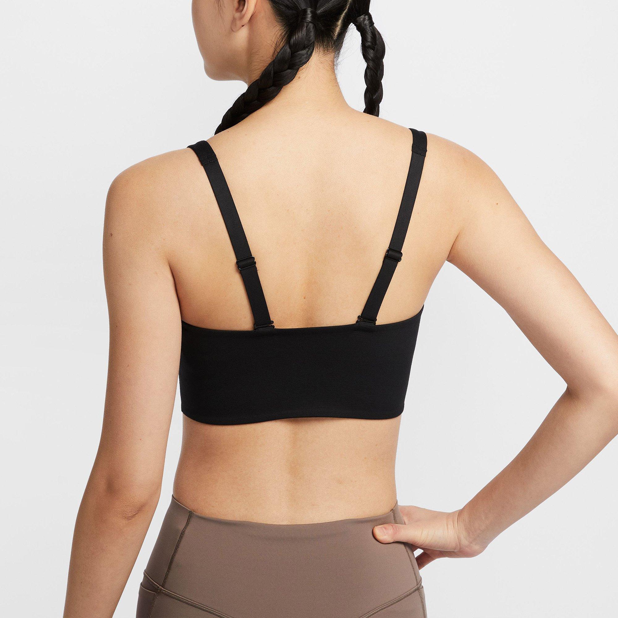 Black/Cool Grey - Nike - Alate Medium Support Womens Longline Padded Sports Bra - 2