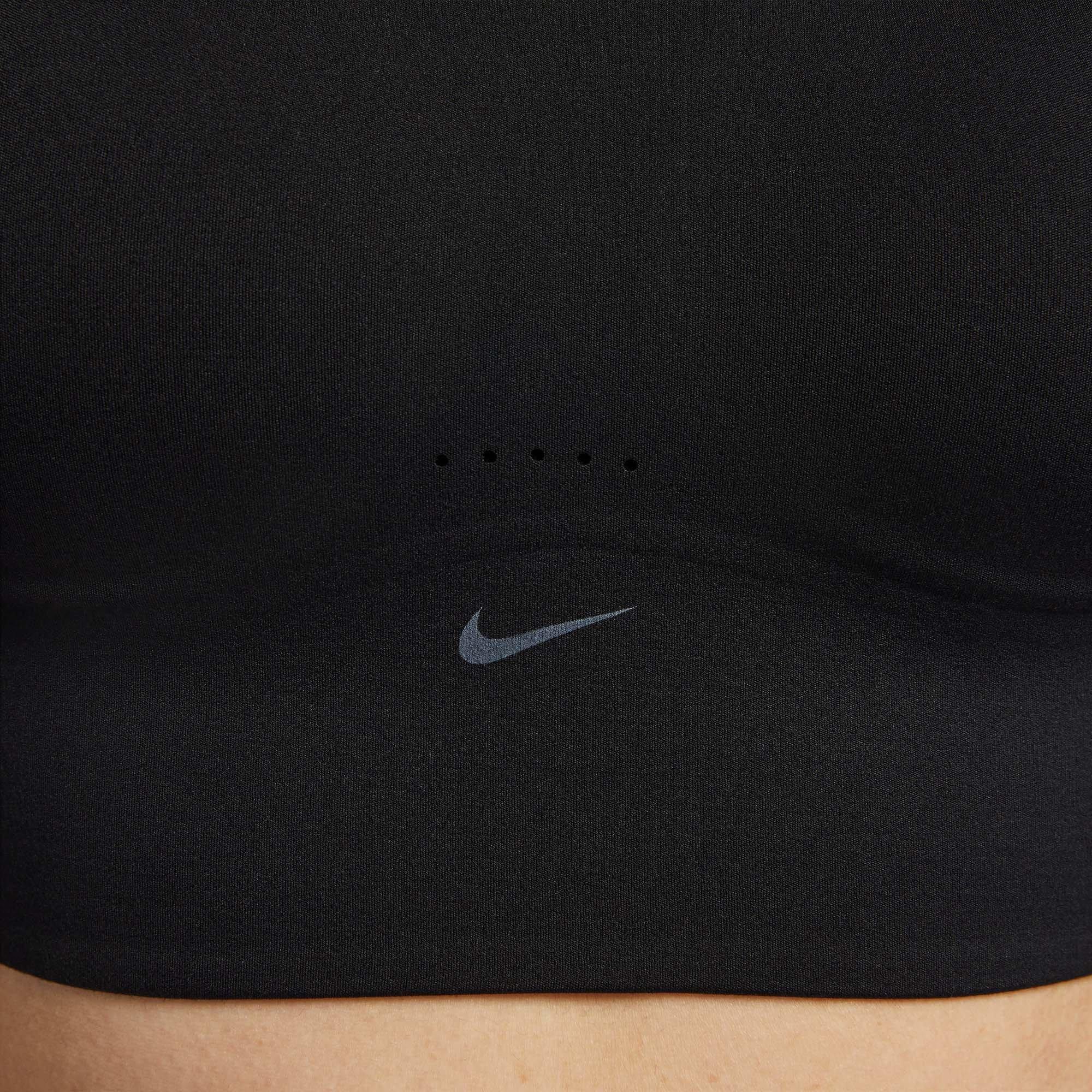 Black/Cool Grey - Nike - Alate Medium Support Womens Longline Padded Sports Bra - 4