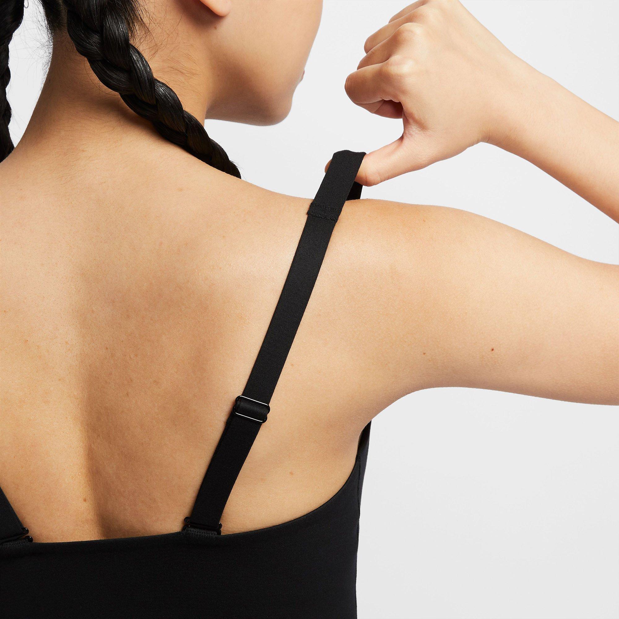 Black/Cool Grey - Nike - Alate Medium Support Womens Longline Padded Sports Bra - 6