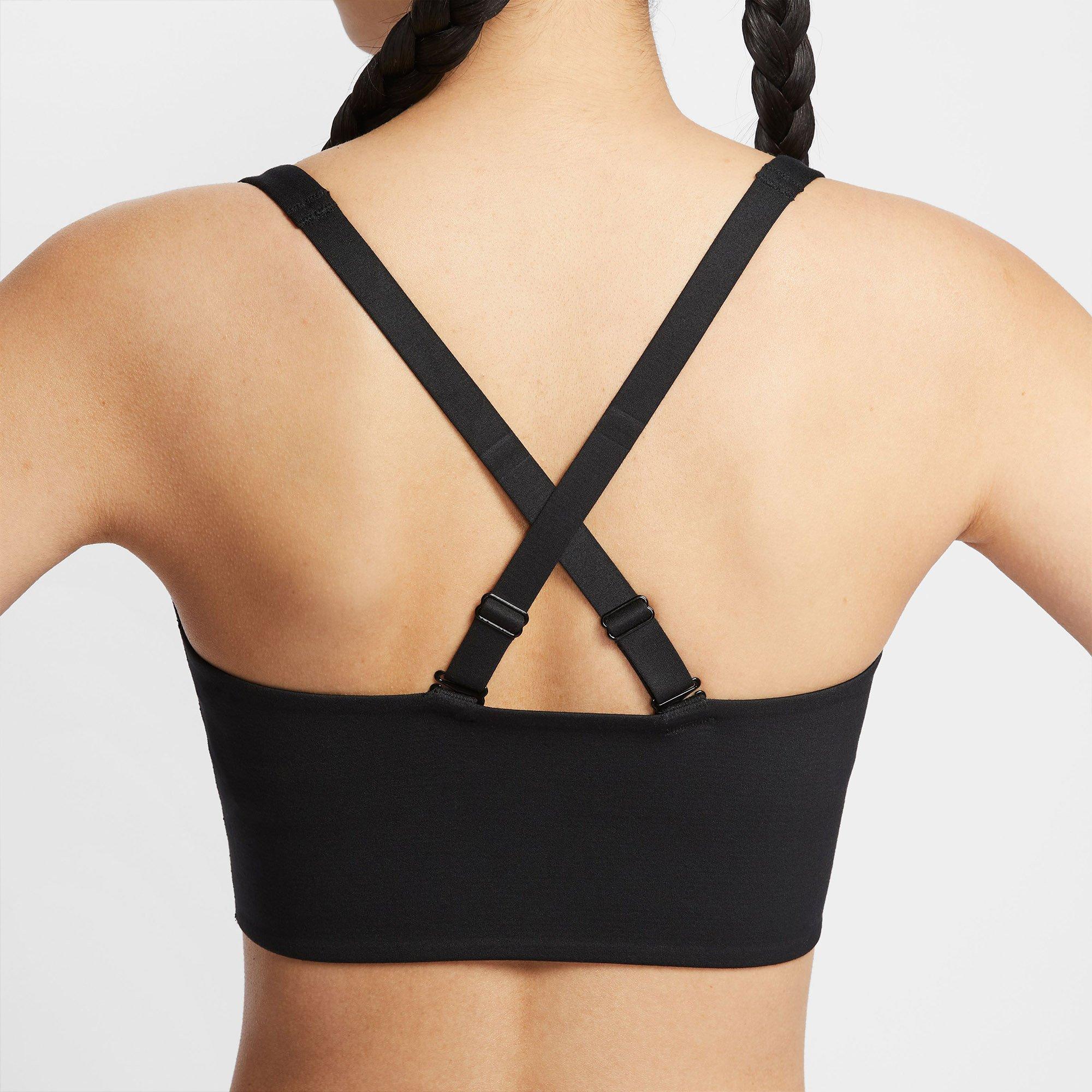 Black/Cool Grey - Nike - Alate Medium Support Womens Longline Padded Sports Bra - 7