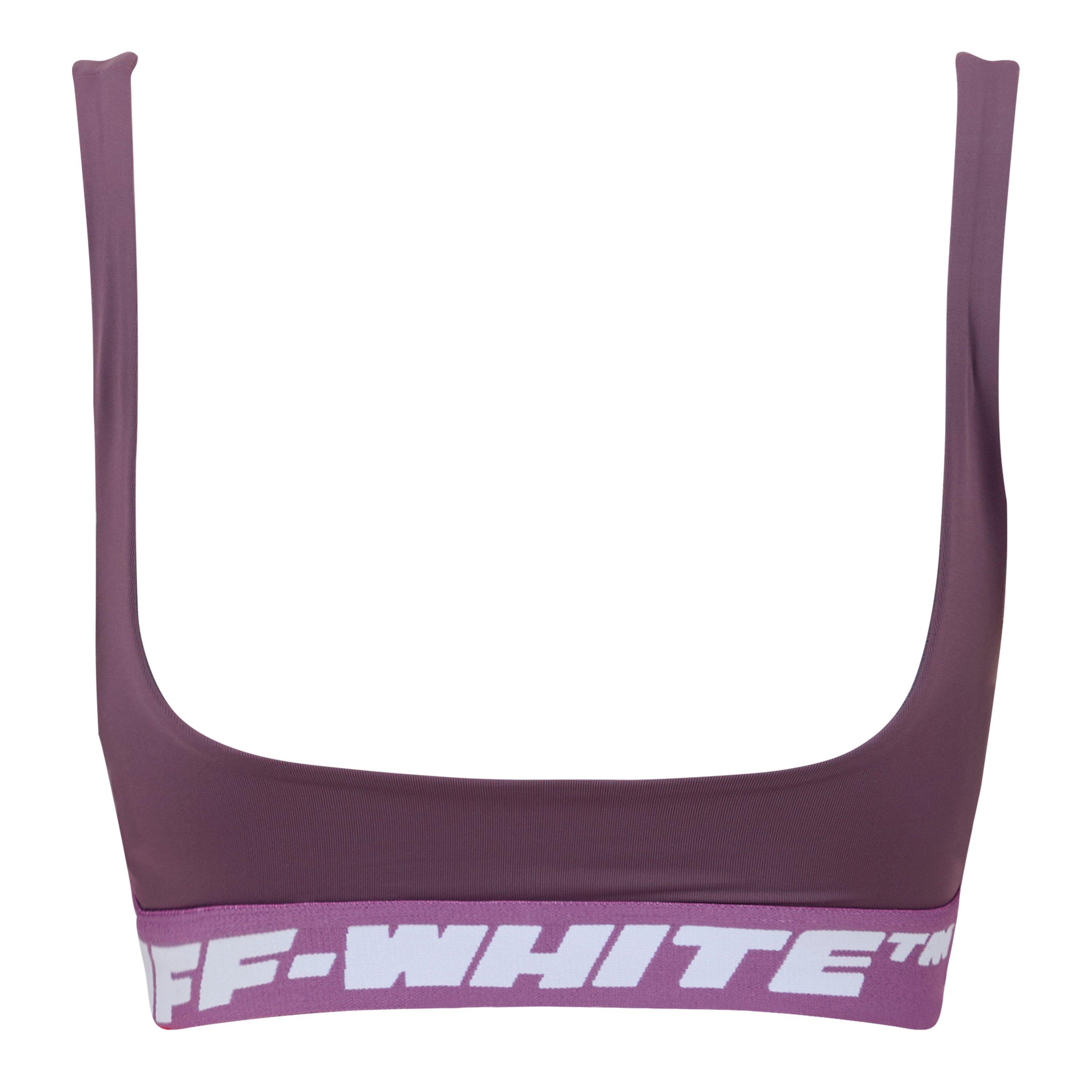 Violet - Off White - Logo Band Bra - 2