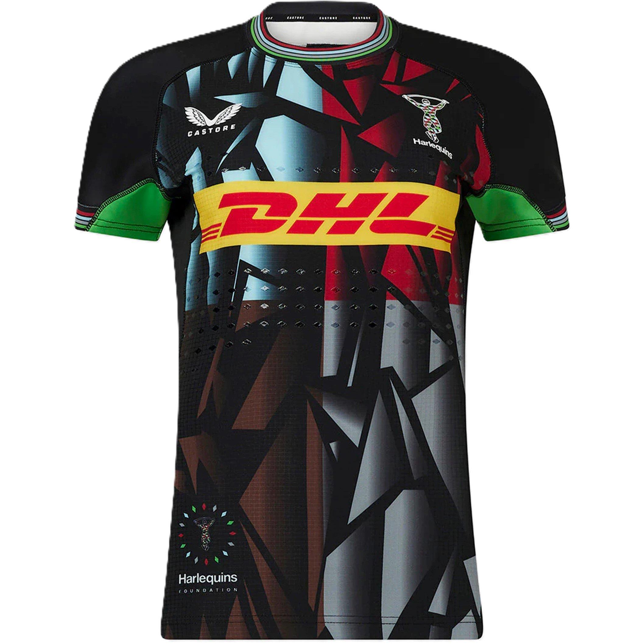 Castore Women's Harlequins Rugby Shirt 2024 2025 - Cvir/Clssicgrn - 12 (M)