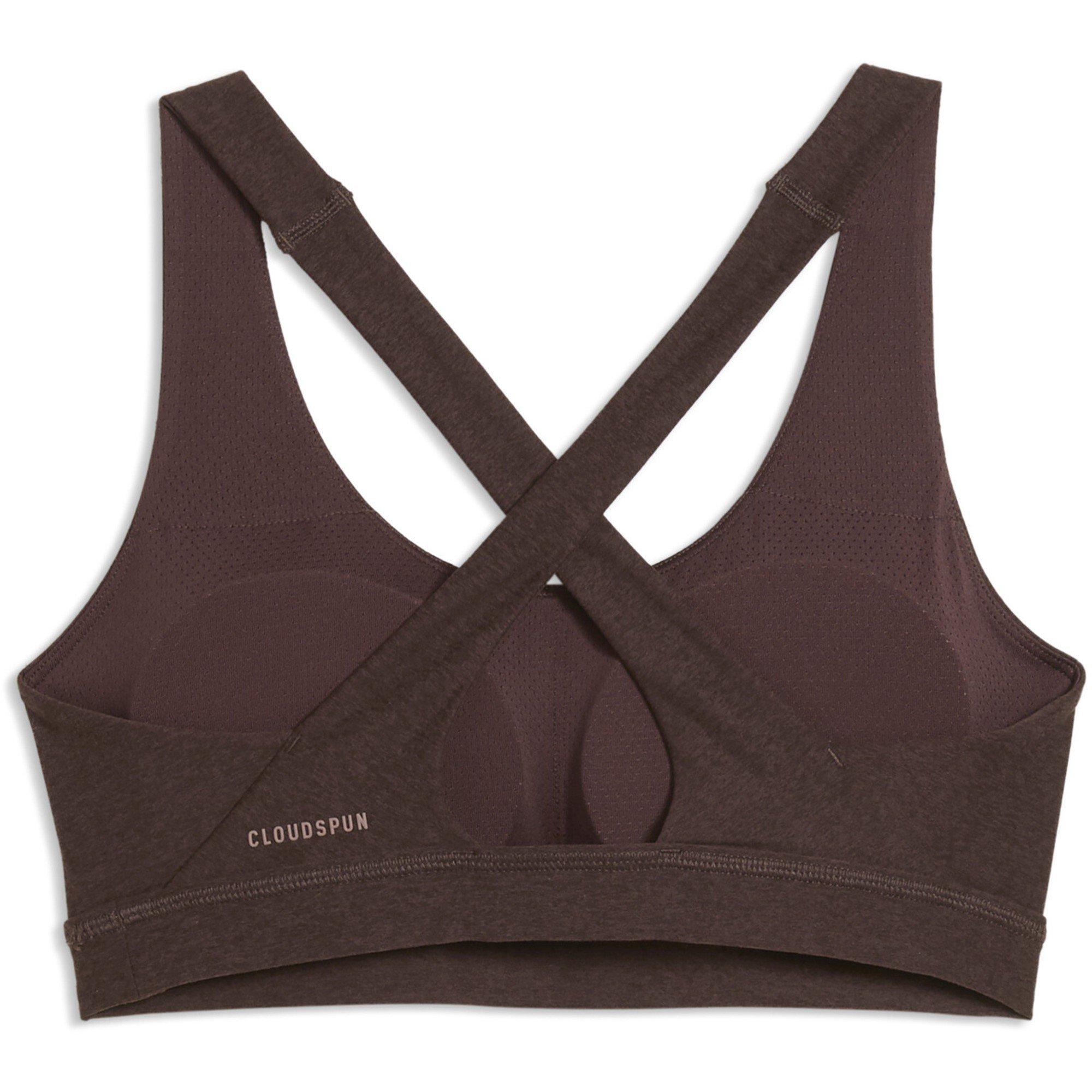 Chocolate Brown - Puma - Women's Cloudspun Non Wired Medium Impact Sports Bra - 2
