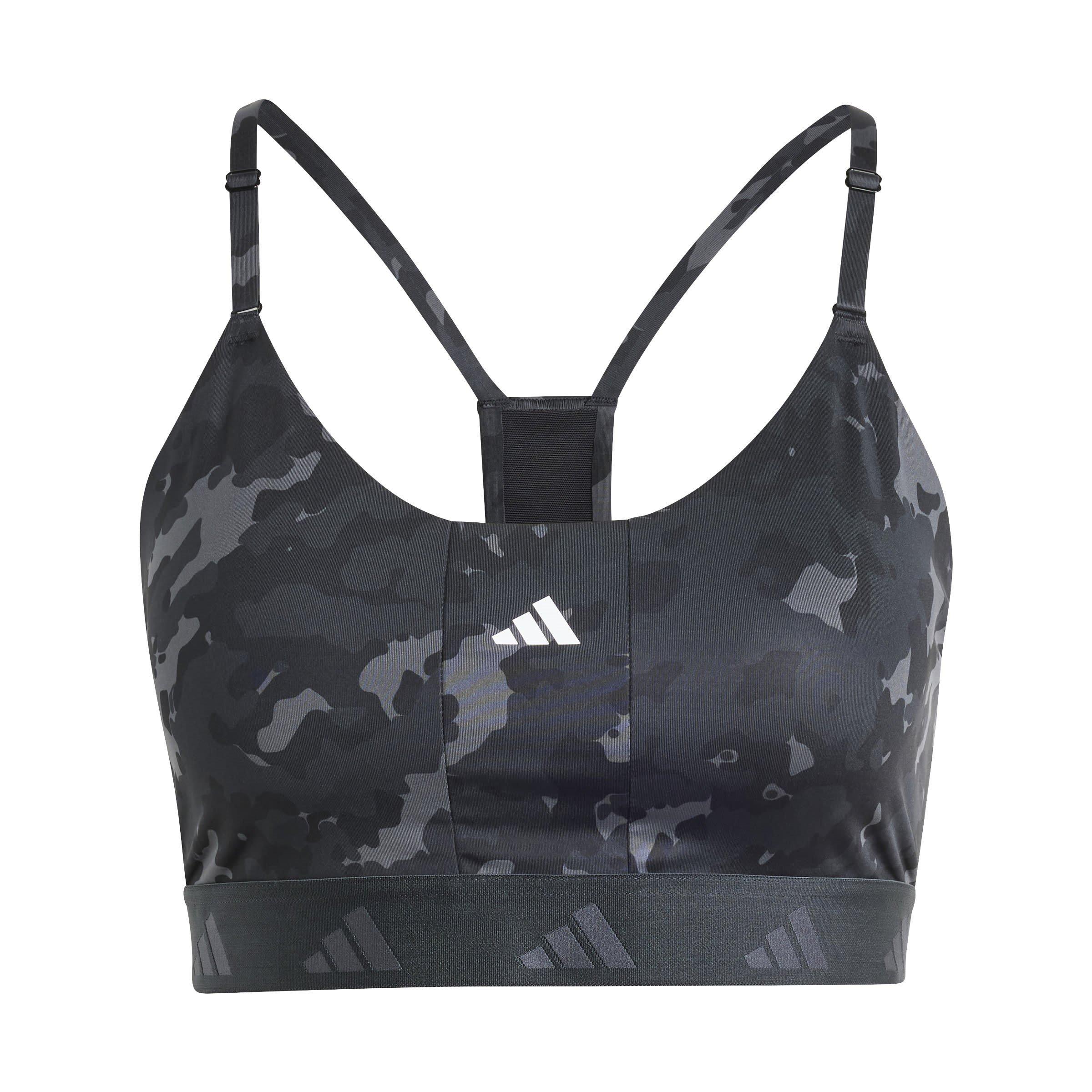 Adidas Women's Aeroreact Training Light-Support Techfit Bra - Grey/Carbon - XS A-C