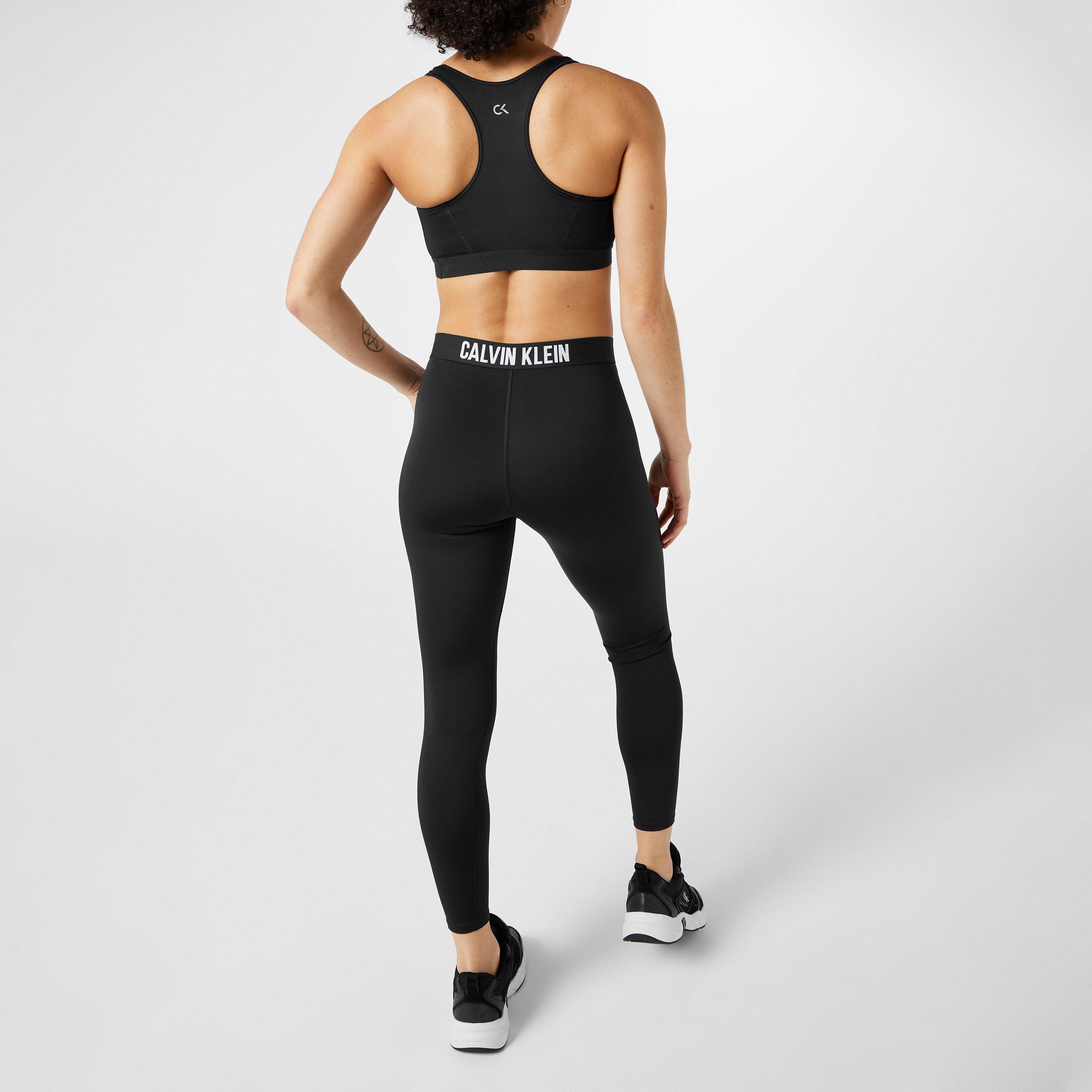 Black - Calvin Klein - Racerback Sports Bra - 3