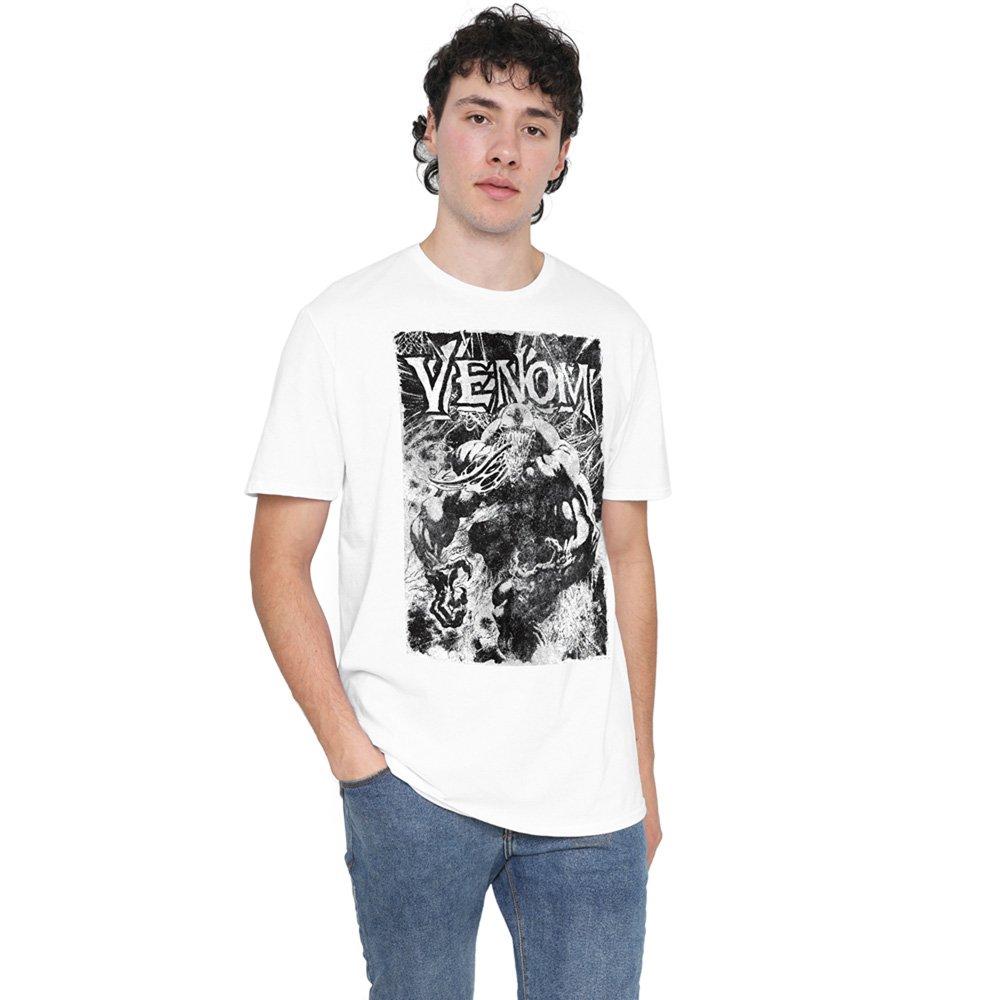 White - Marvel - Venom Web Cotton Mens T-Shirt White - 1