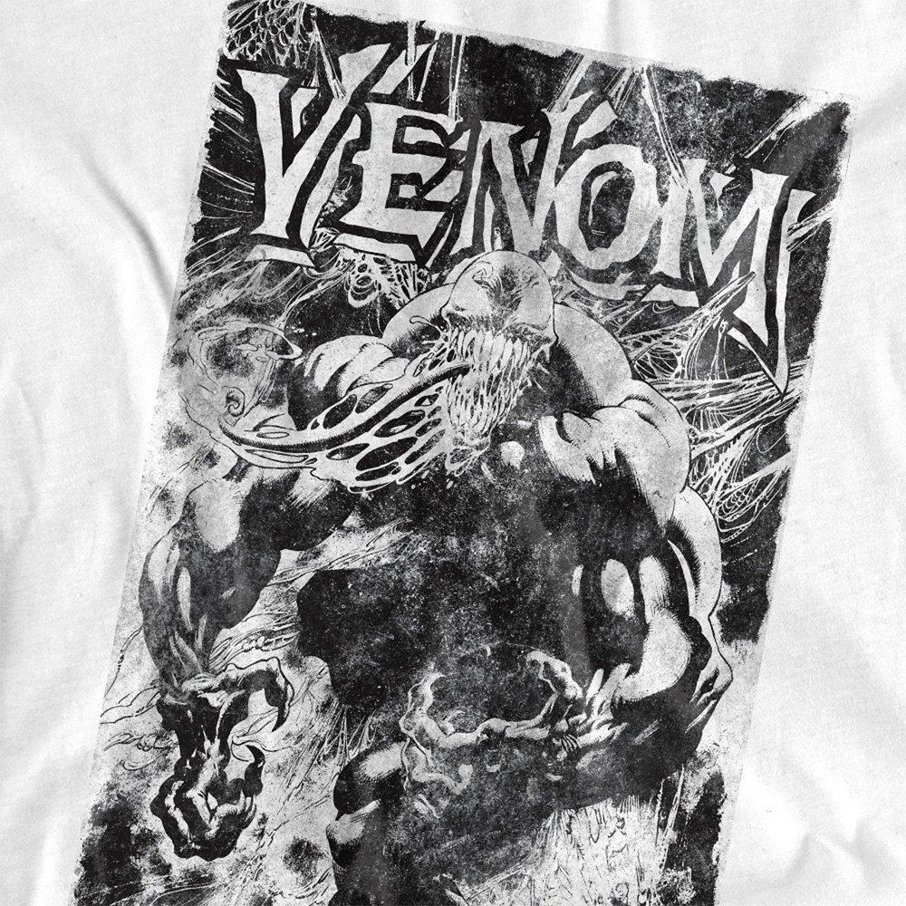 White - Marvel - Venom Web Cotton Mens T-Shirt White - 2