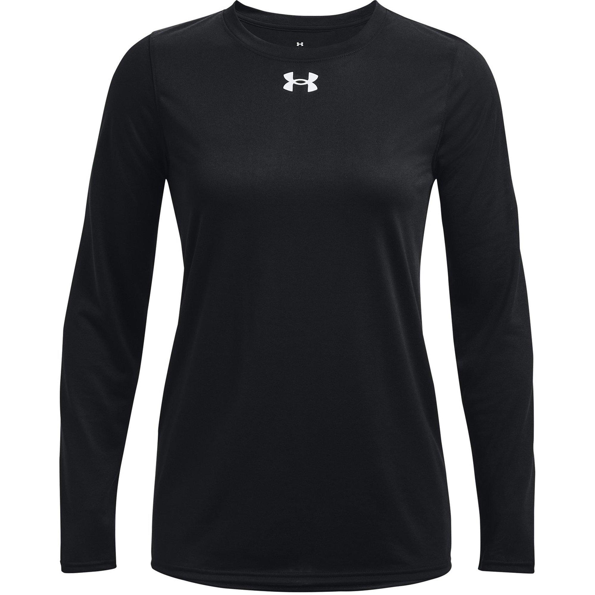 Black/White - Under Armour - Women's Team Tech Long Sleeve Performance T-Shirt - 1