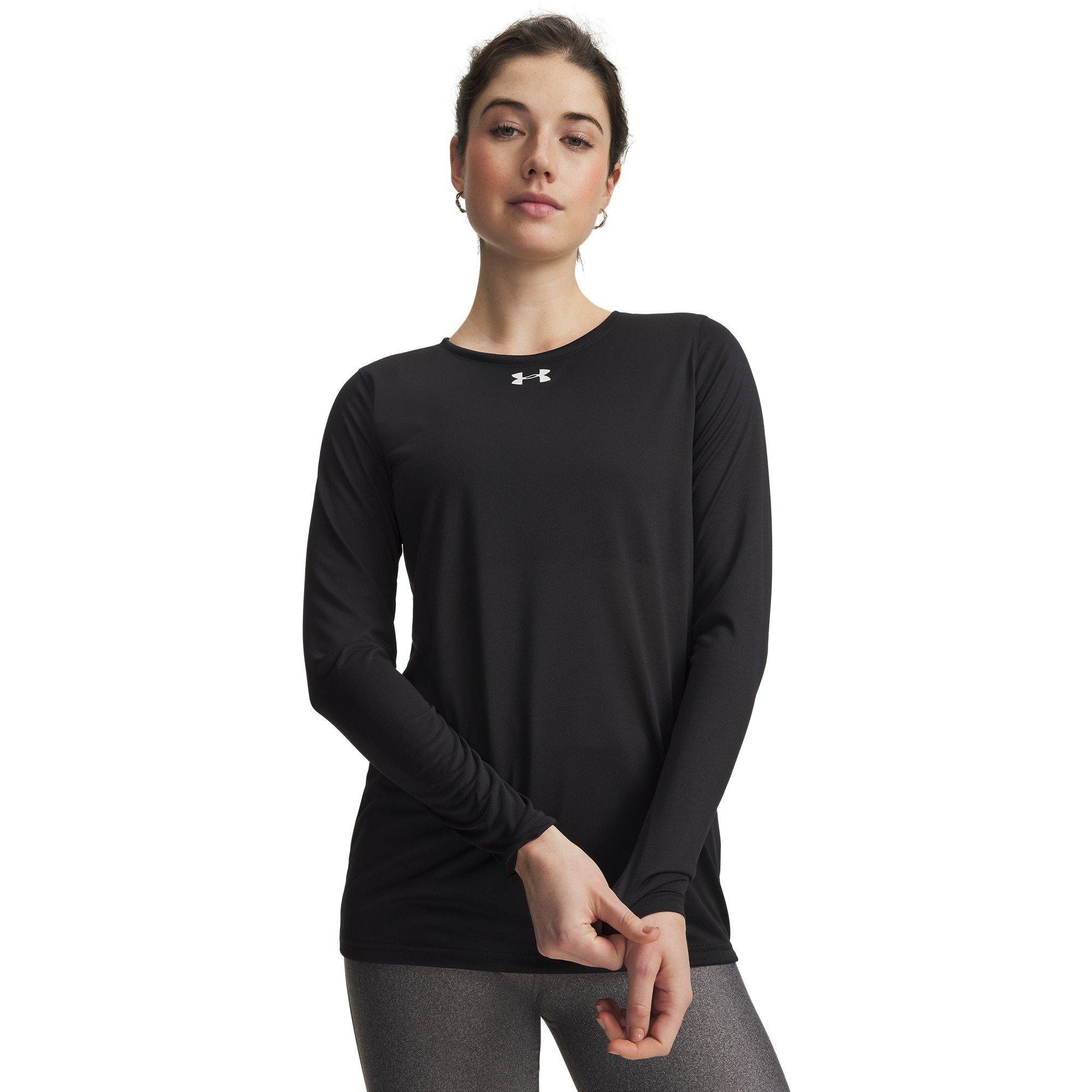 Black/White - Under Armour - Women's Team Tech Long Sleeve Performance T-Shirt - 3