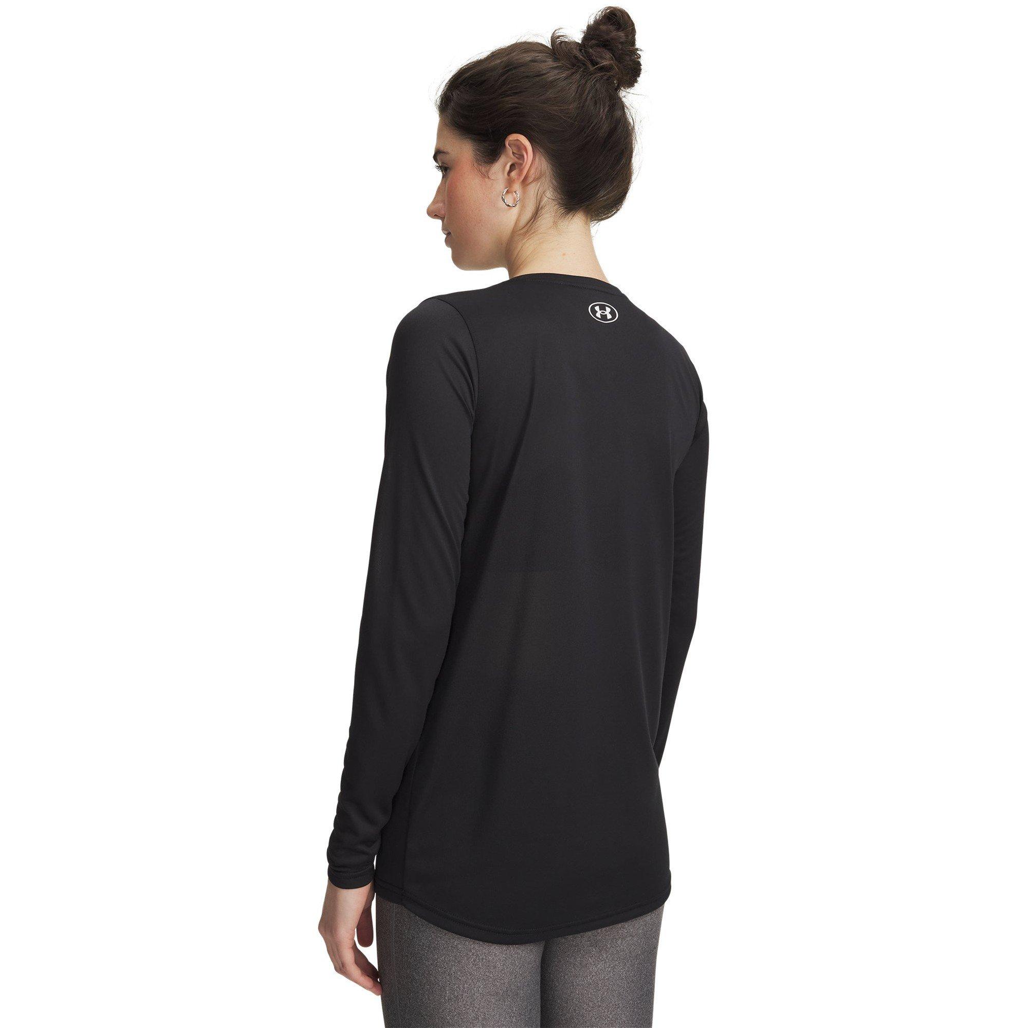 Black/White - Under Armour - Women's Team Tech Long Sleeve Performance T-Shirt - 4