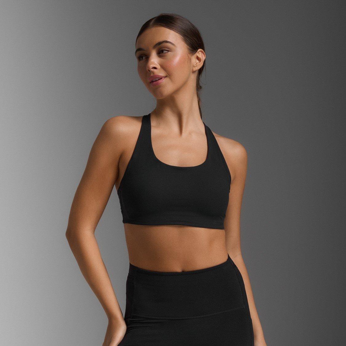 Black/Black - 2XU - Form Strappy Low Impact Sports Bra Womens - 1