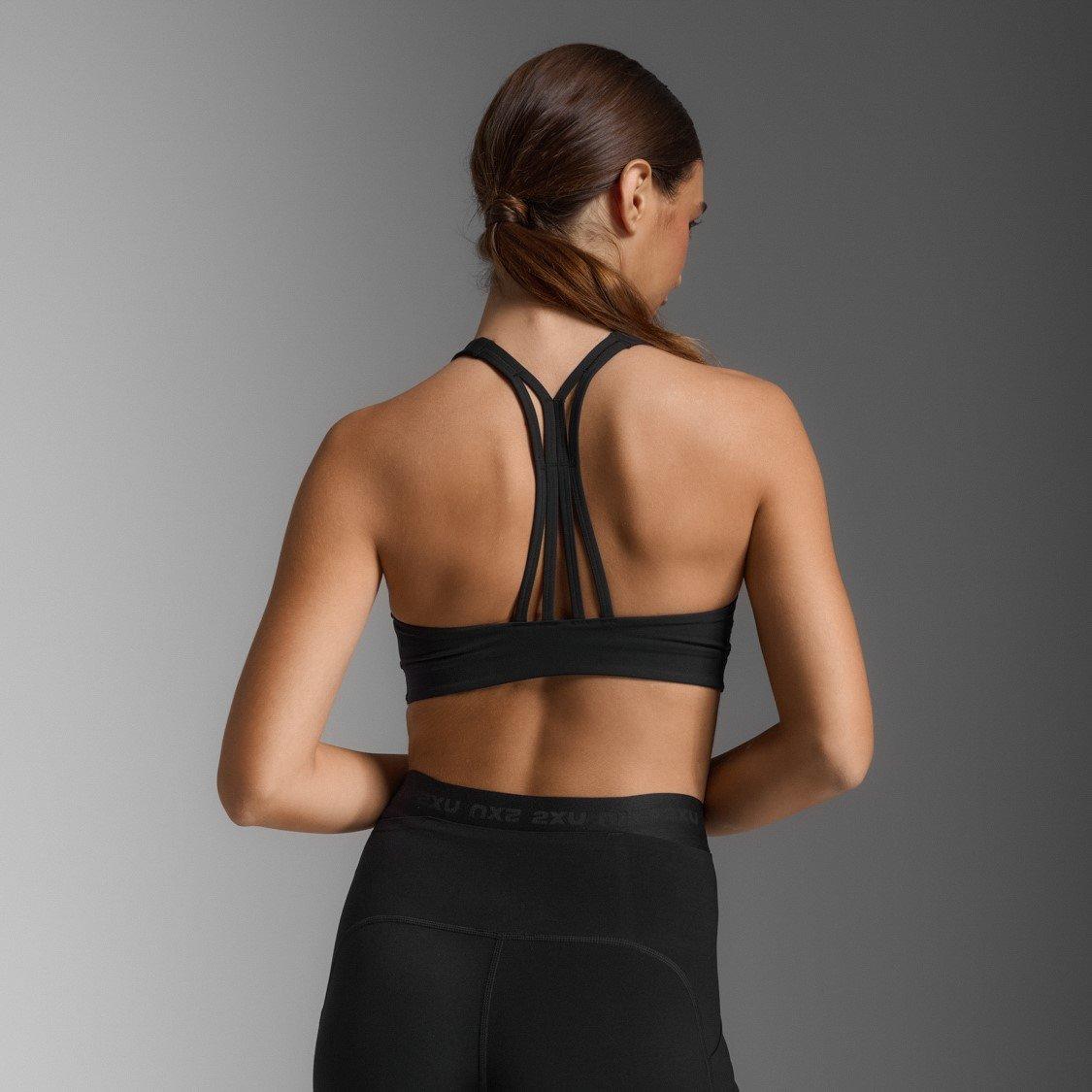 Black/Black - 2XU - Form Strappy Low Impact Sports Bra Womens - 2
