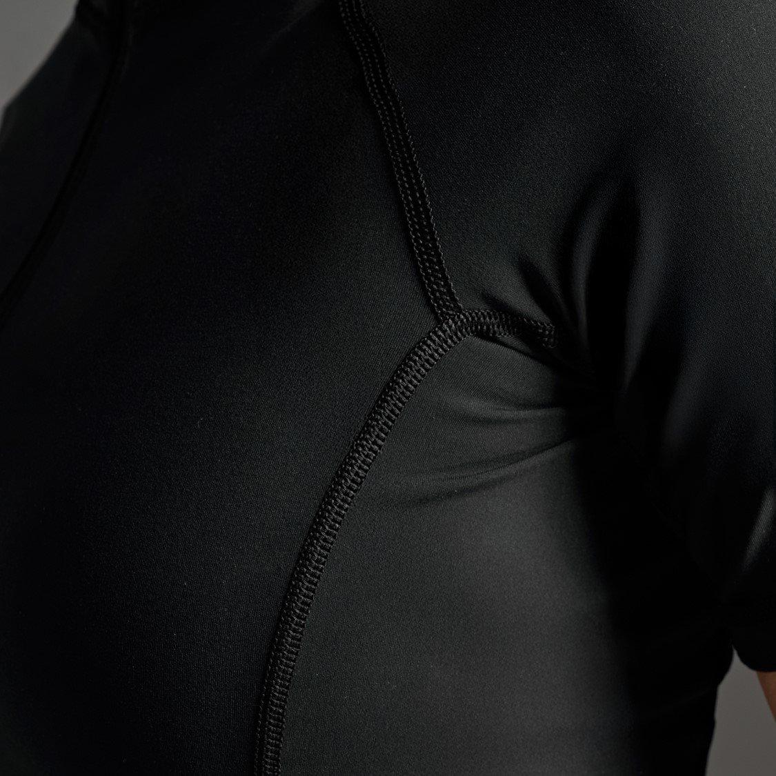 Black/Black - 2XU - Form Soft half Zip Short Sleeve Performance Gym Top - 7