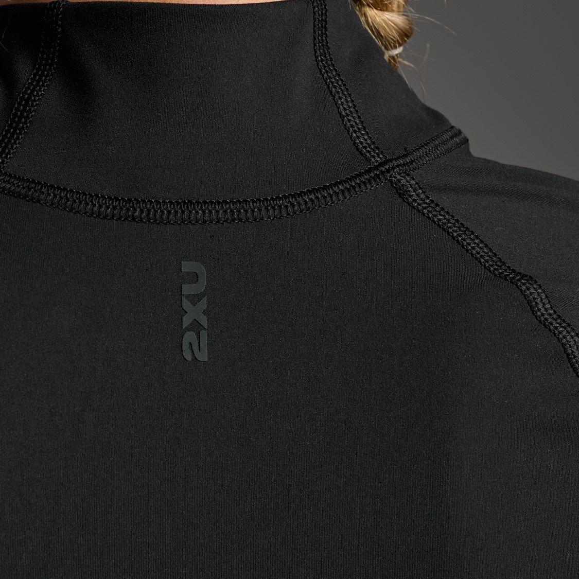 Black/Black - 2XU - Form Soft half Zip Short Sleeve Performance Gym Top - 8
