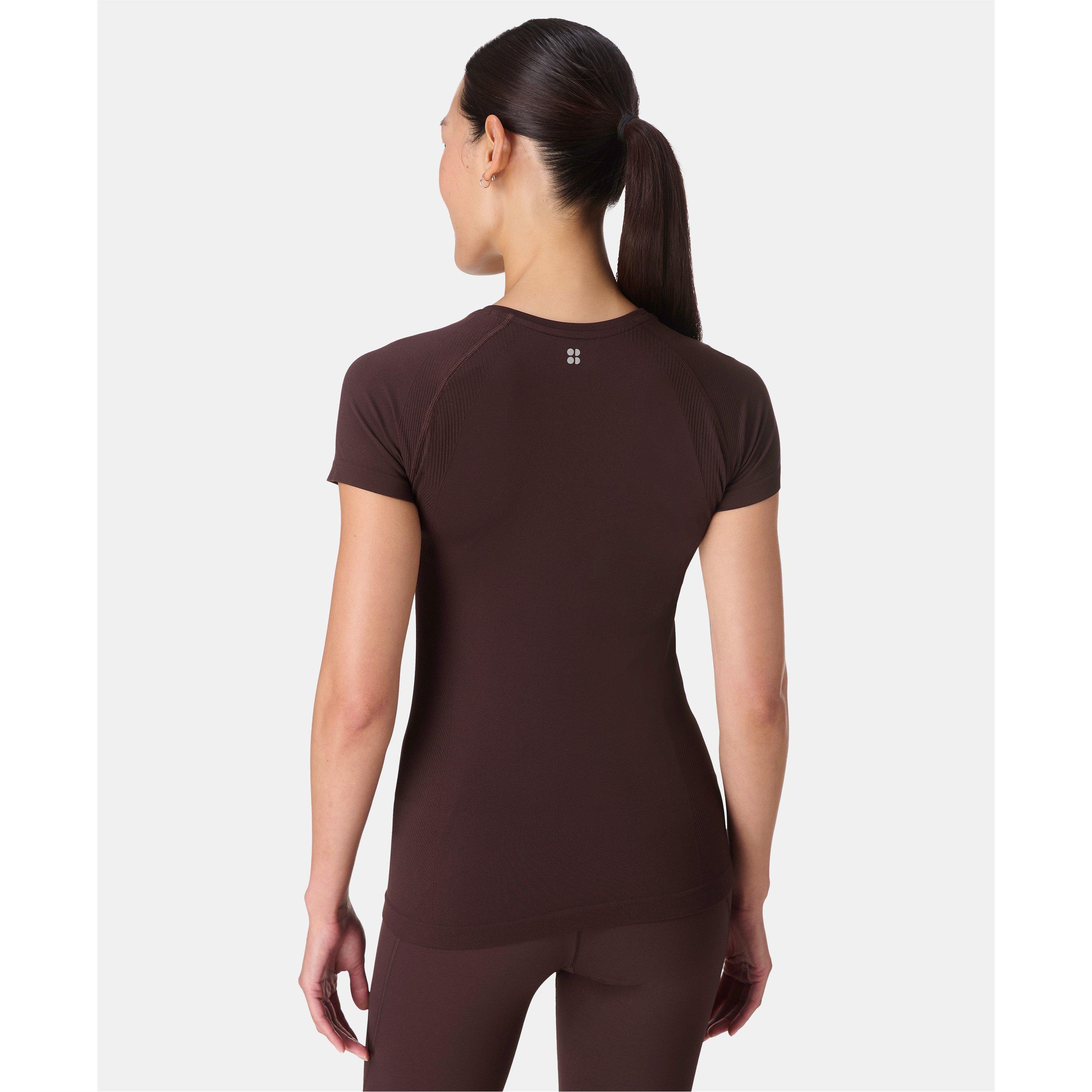 sable brown - Sweaty Betty - Women's Athlete Short Sleeve Performance Gym Top - 2