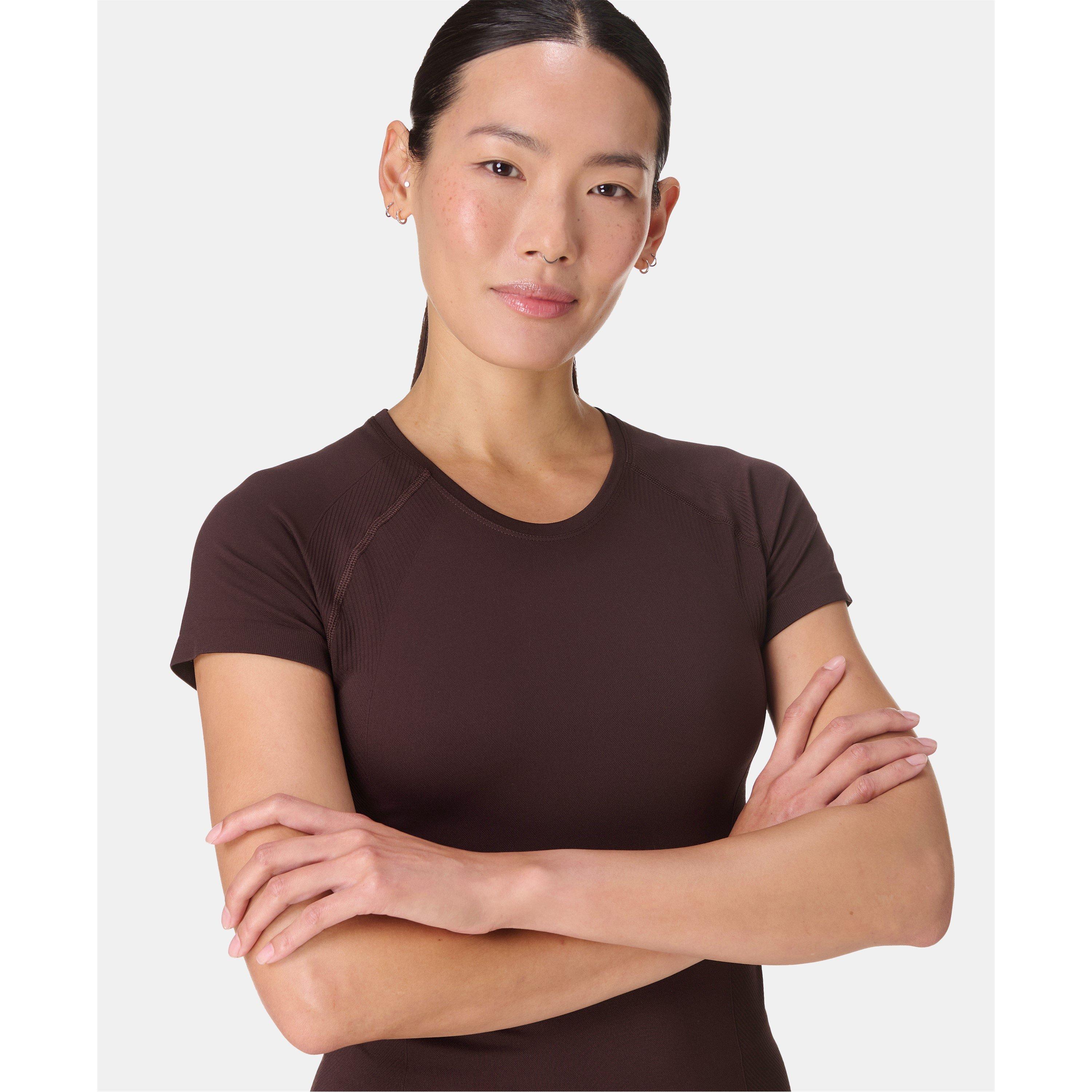 sable brown - Sweaty Betty - Women's Athlete Short Sleeve Performance Gym Top - 4