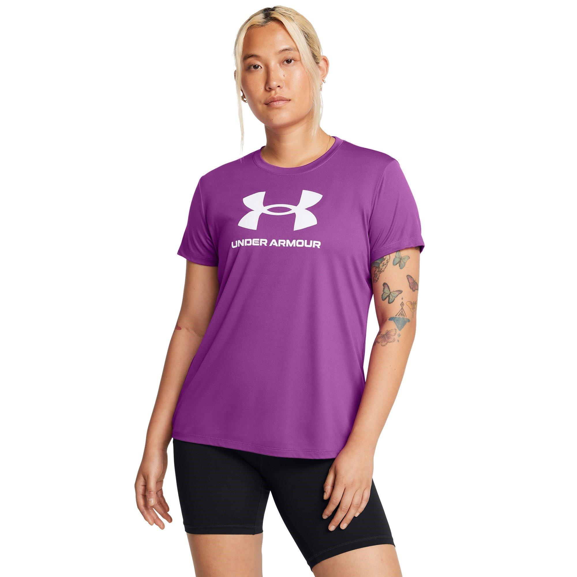 Cassis/White - Under Armour - Velocity Graphic T-Shirt Womens - 2