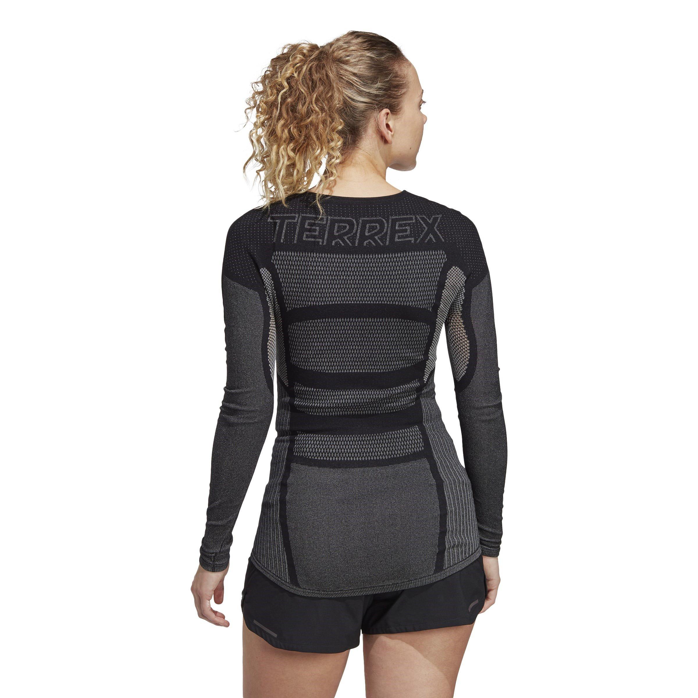 Negro/Blanco - adidas - Drynamo Long Sleeve Top Womens - 3