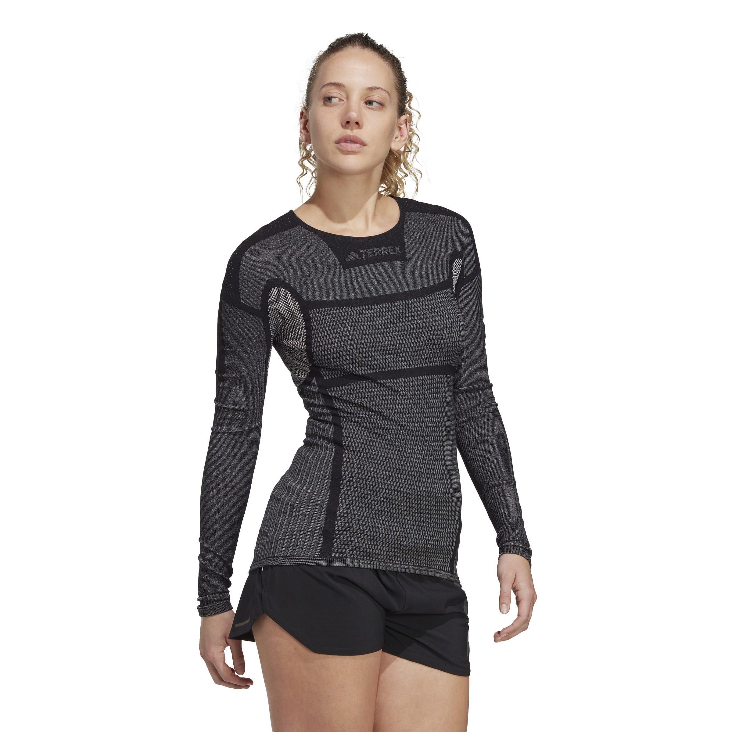 Negro/Blanco - adidas - Drynamo Long Sleeve Top Womens - 4