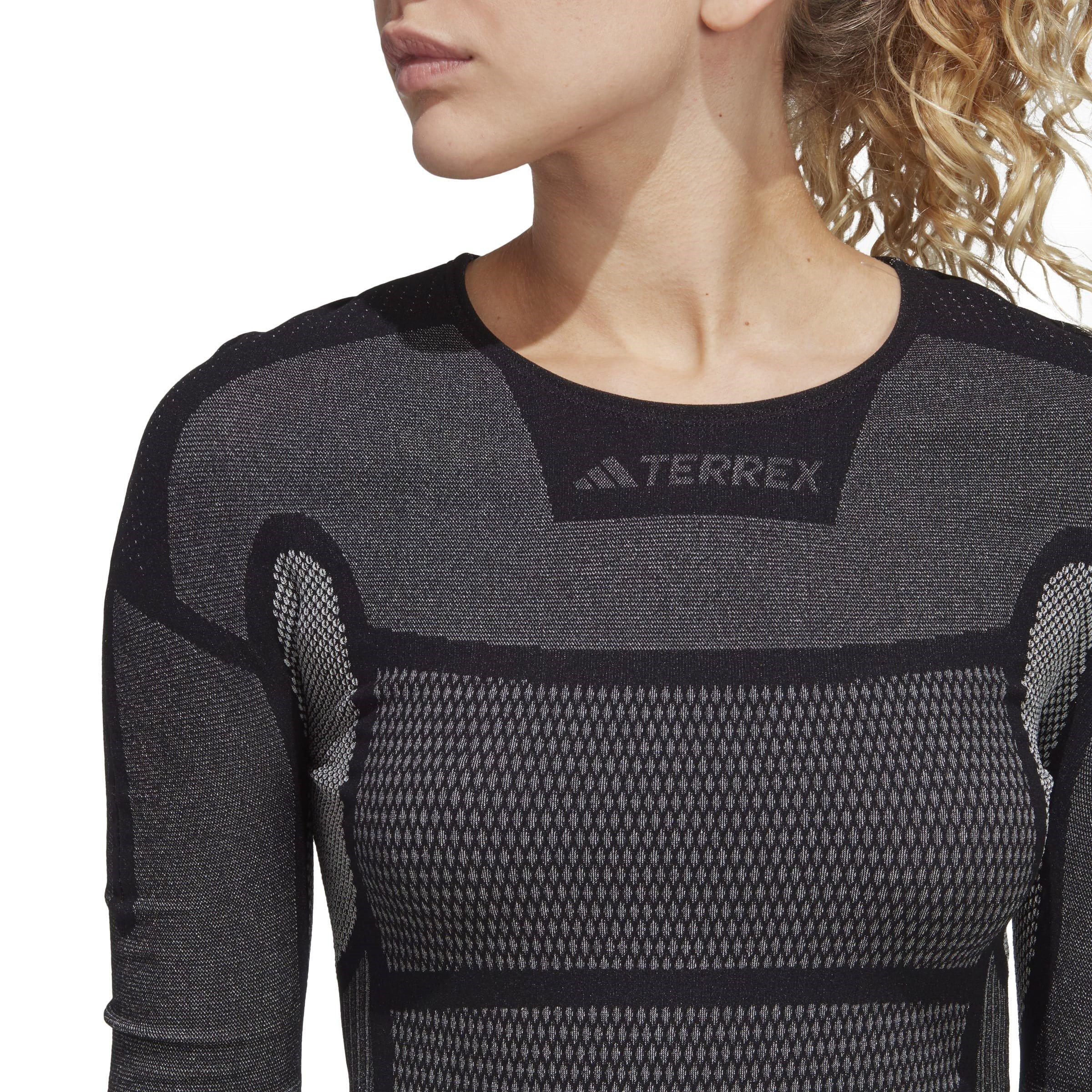 Negro/Blanco - adidas - Drynamo Long Sleeve Top Womens - 5