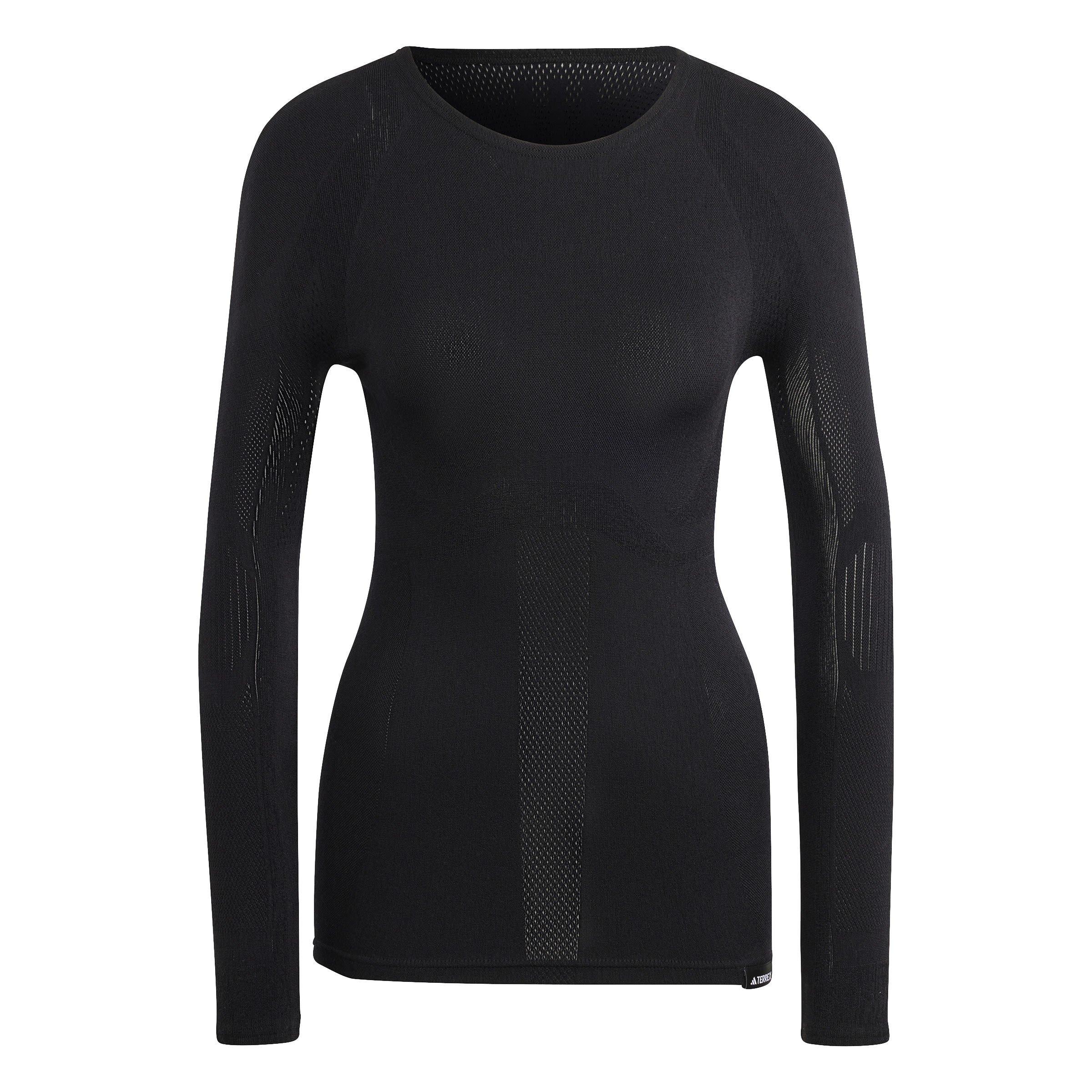 Negro - adidas - Drynamo Long Sleeve Training T-shirt Womens - 1