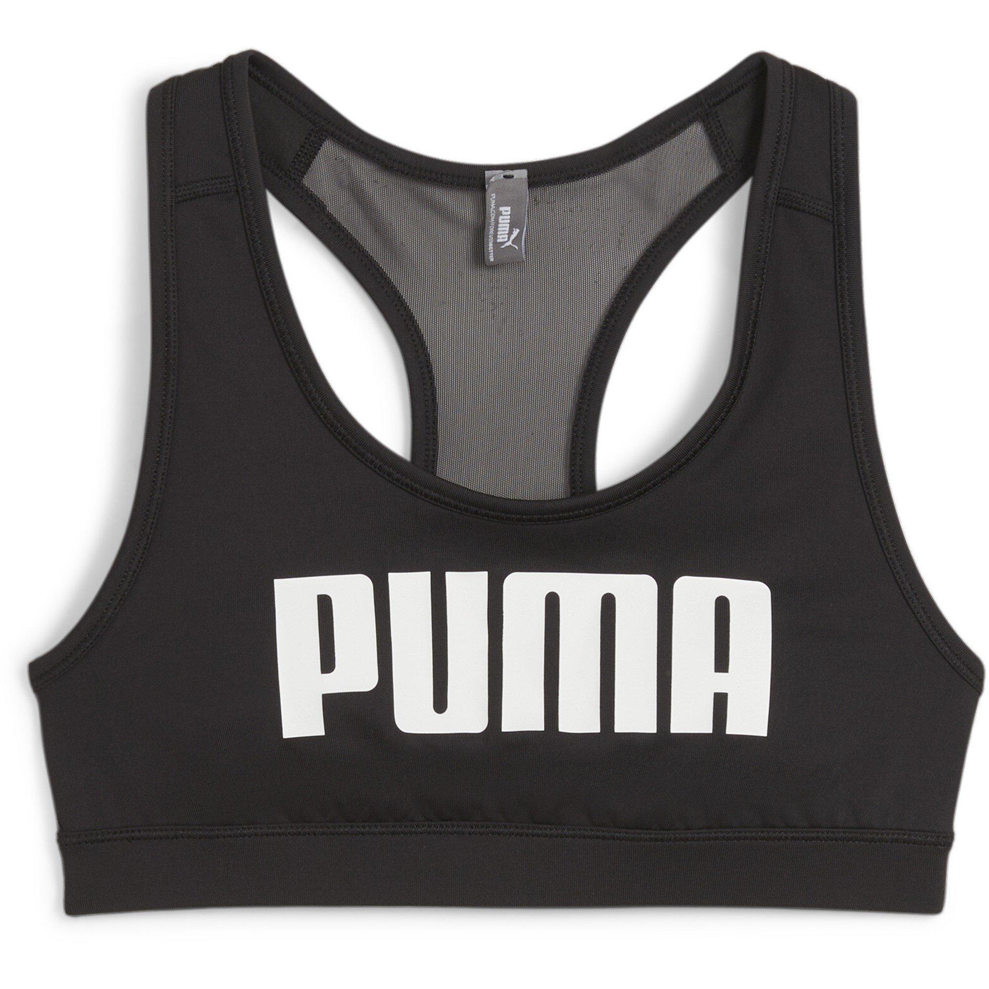 Puma Blk-White - Puma - 4KEEPS Womens Training Medium Support Sports Bra - 1