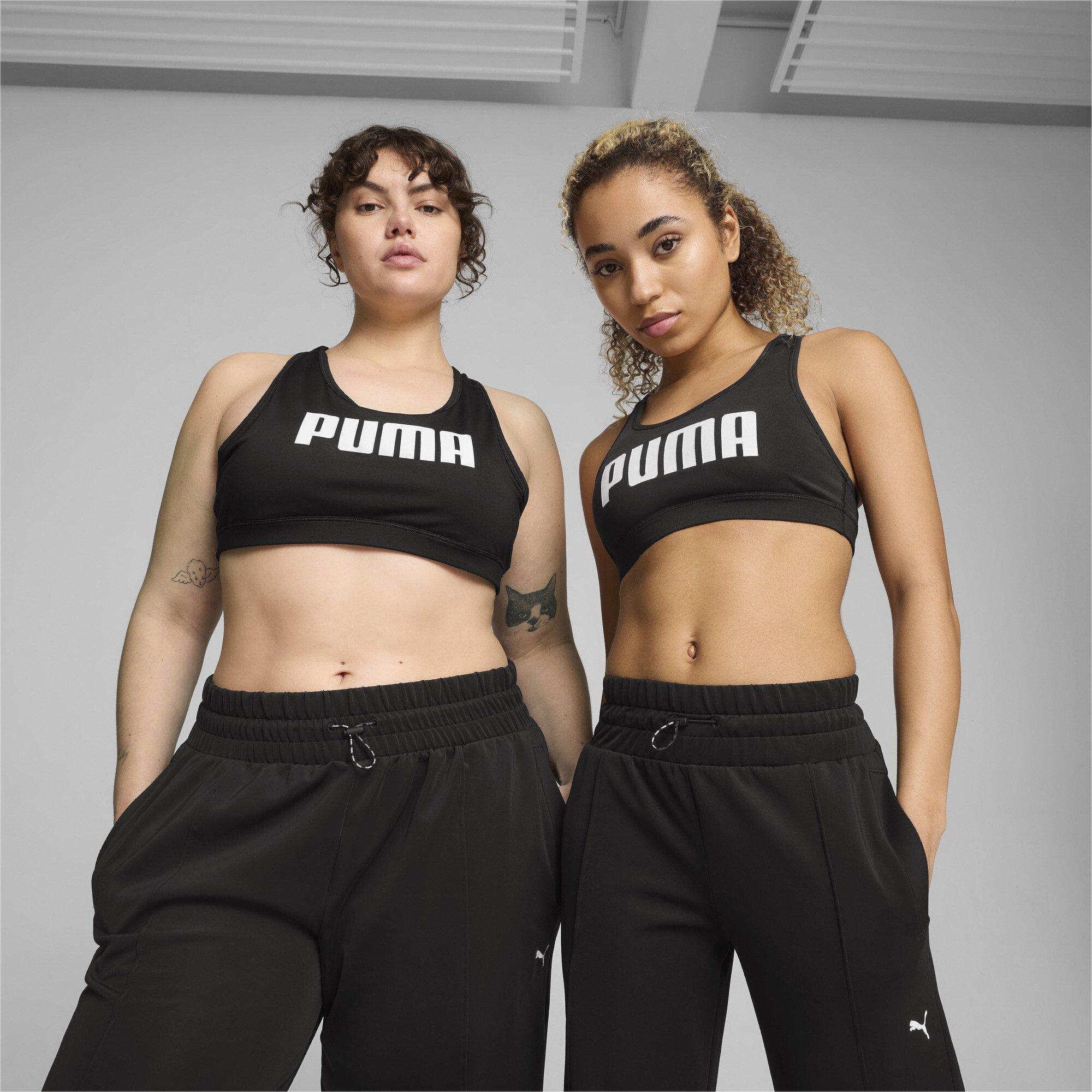 Puma Blk-White - Puma - 4KEEPS Womens Training Medium Support Sports Bra - 2