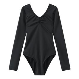 Slazenger Long Sleeved Leotard Junior Girl