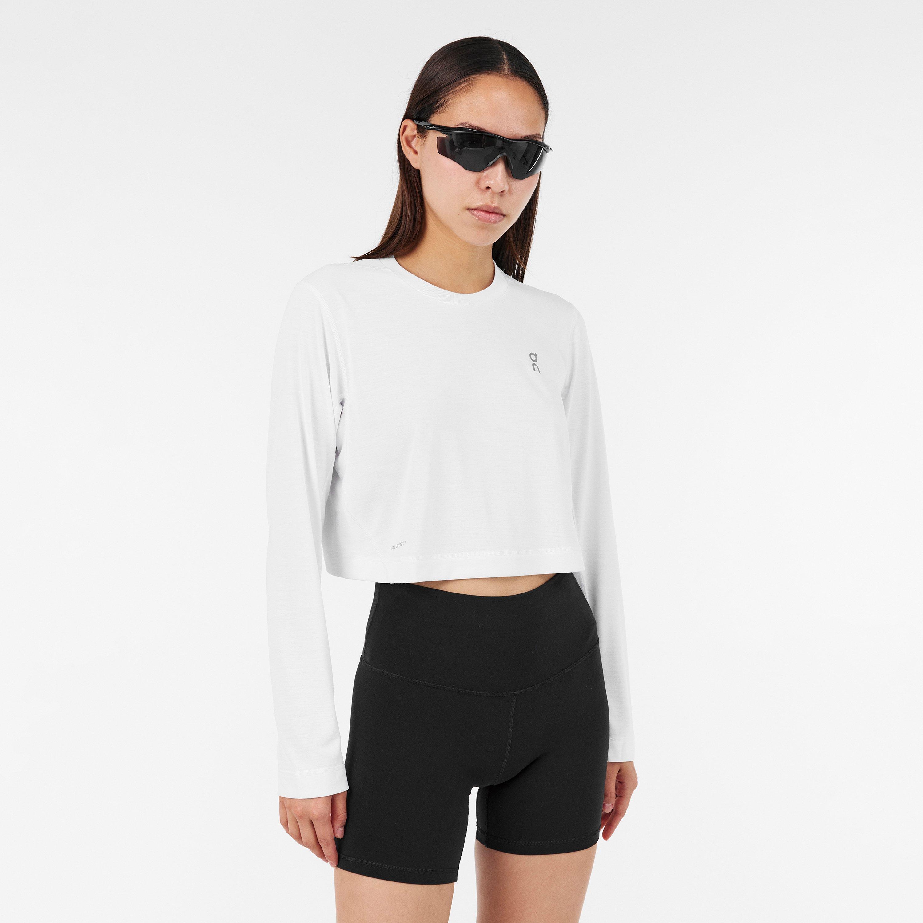 White - On - Women's Long-Sleeve Performance T-Shirt - 3