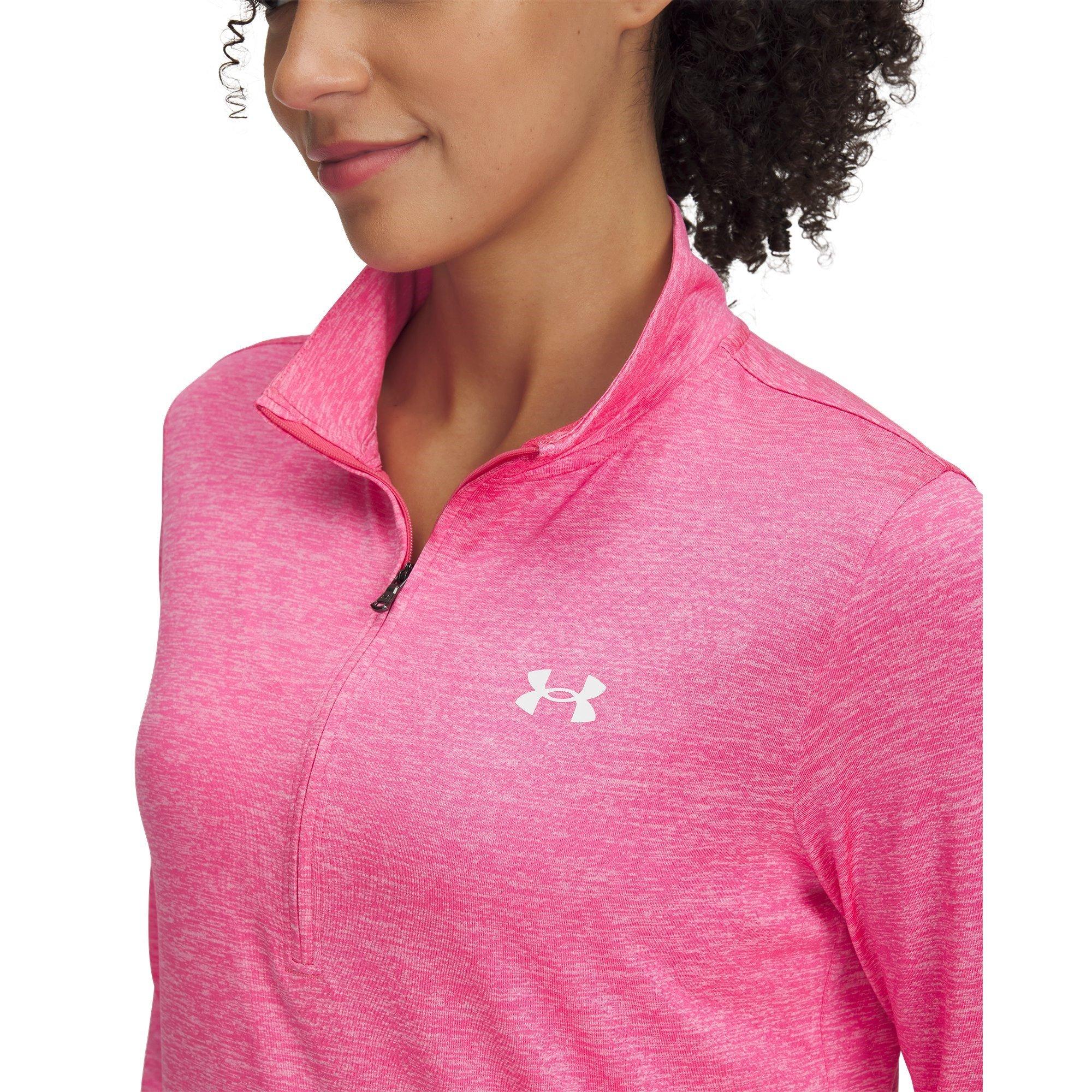 Pink - Under Armour - Tech Half Zip Top Womens - 4