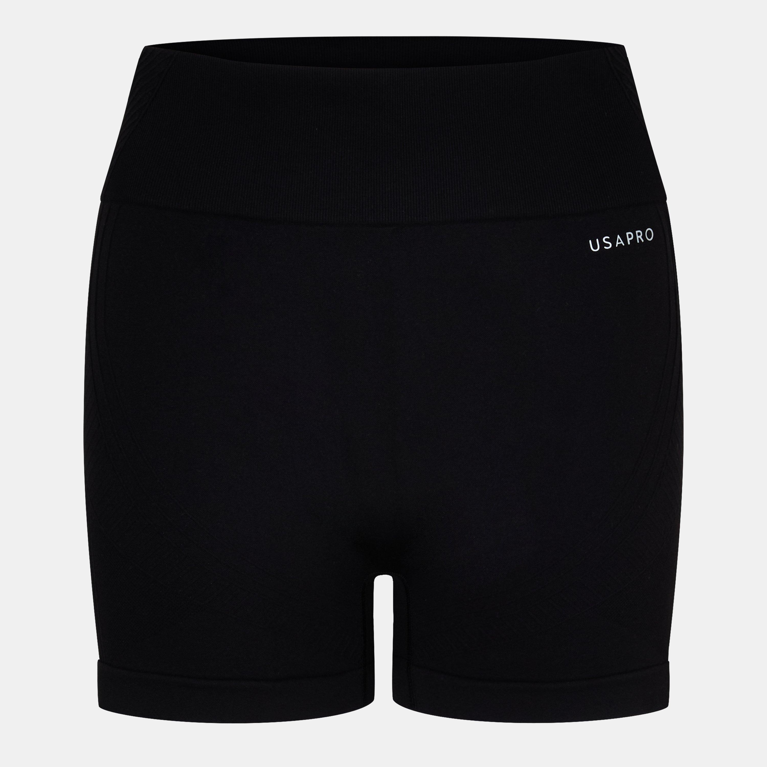 Black - USA Pro - USAP Seamless 3 Inch Shorts Womens - 1
