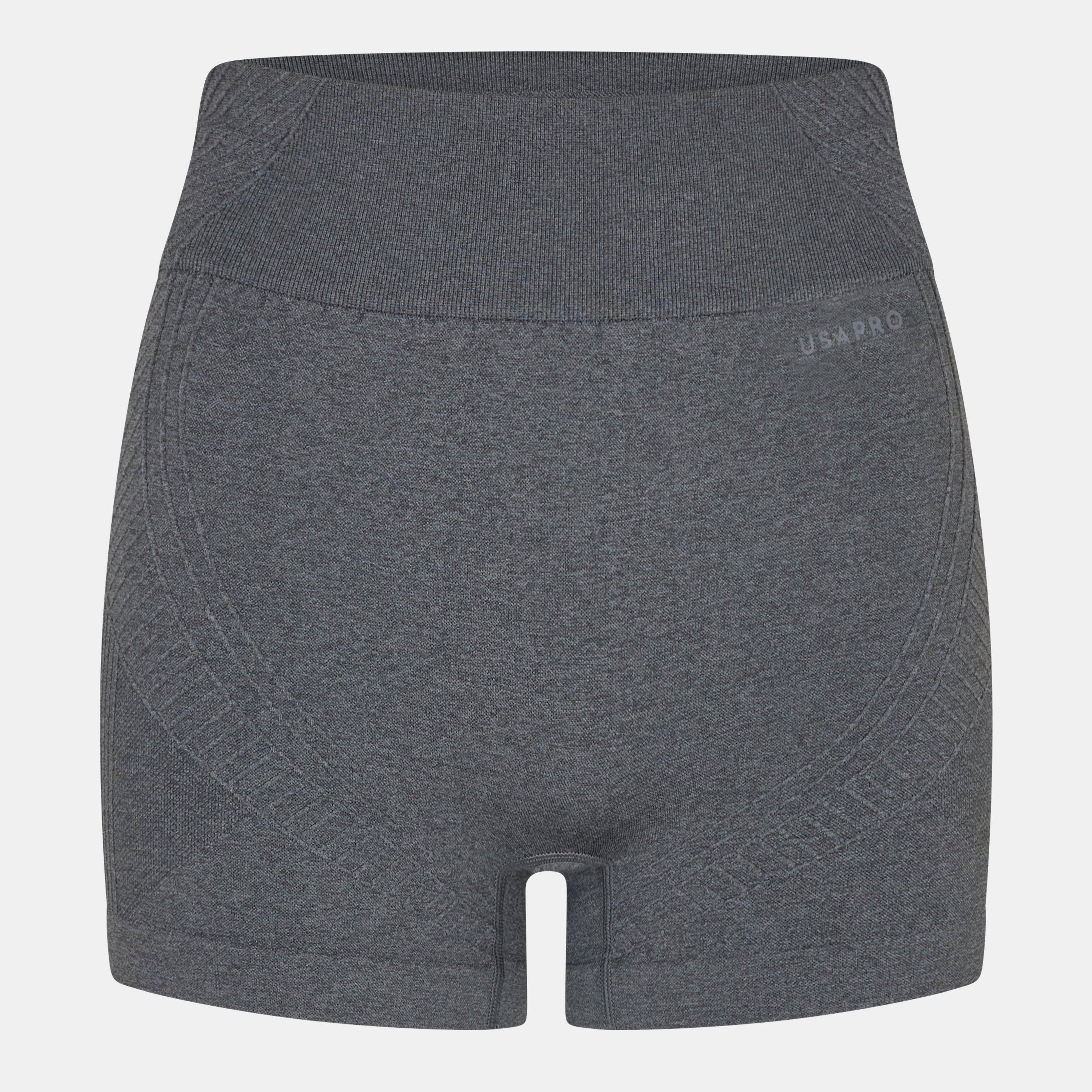 Usa Pro Women's Usap Seamless 3 Inch Shorts - Charcoal - 12 (40)