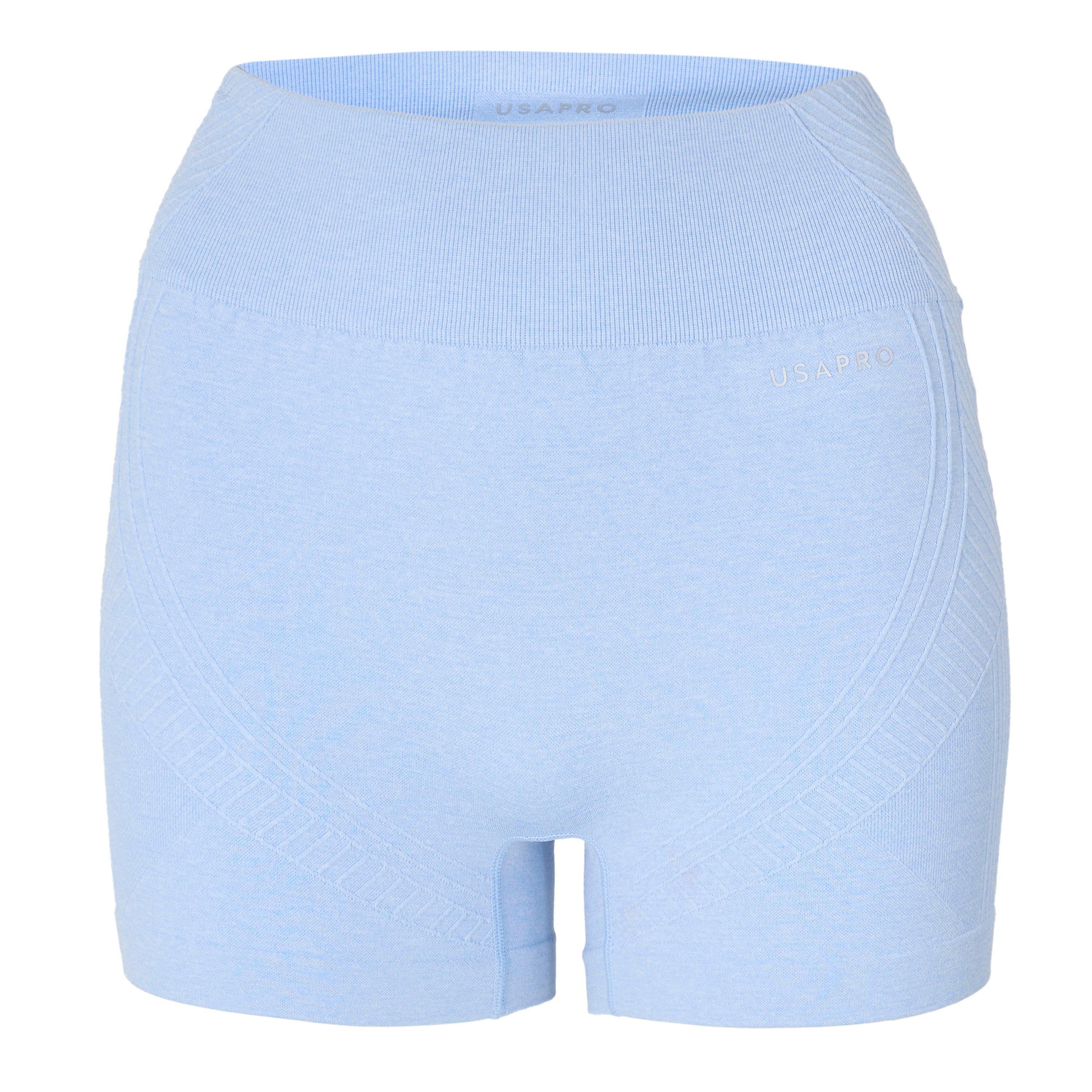 Usa Pro Women's Usap Seamless 3 Inch Shorts - Brunera Blue - 12 (40)