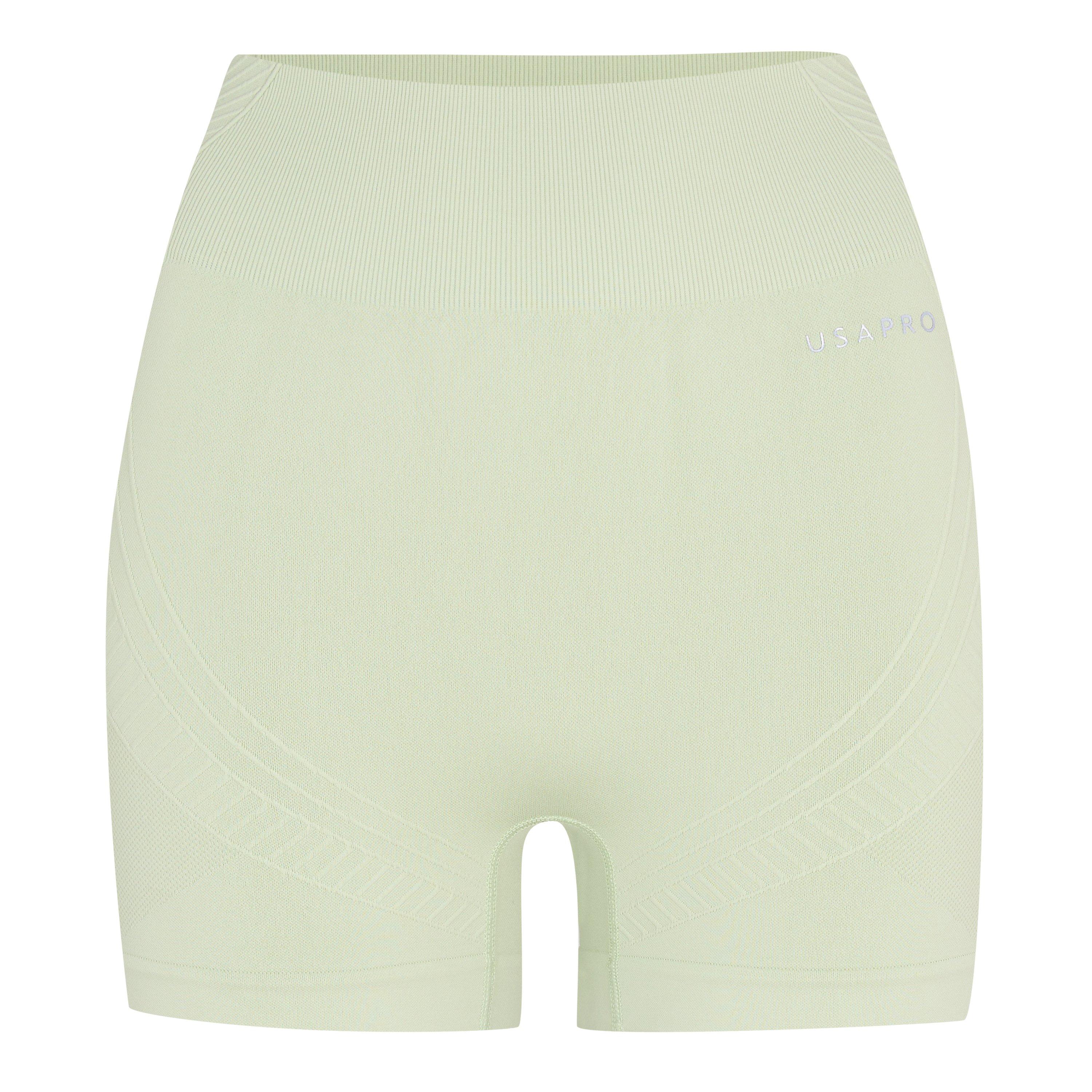 Usa Pro Women's Usap Seamless 3 Inch Shorts - Pistachio - 8 (36)
