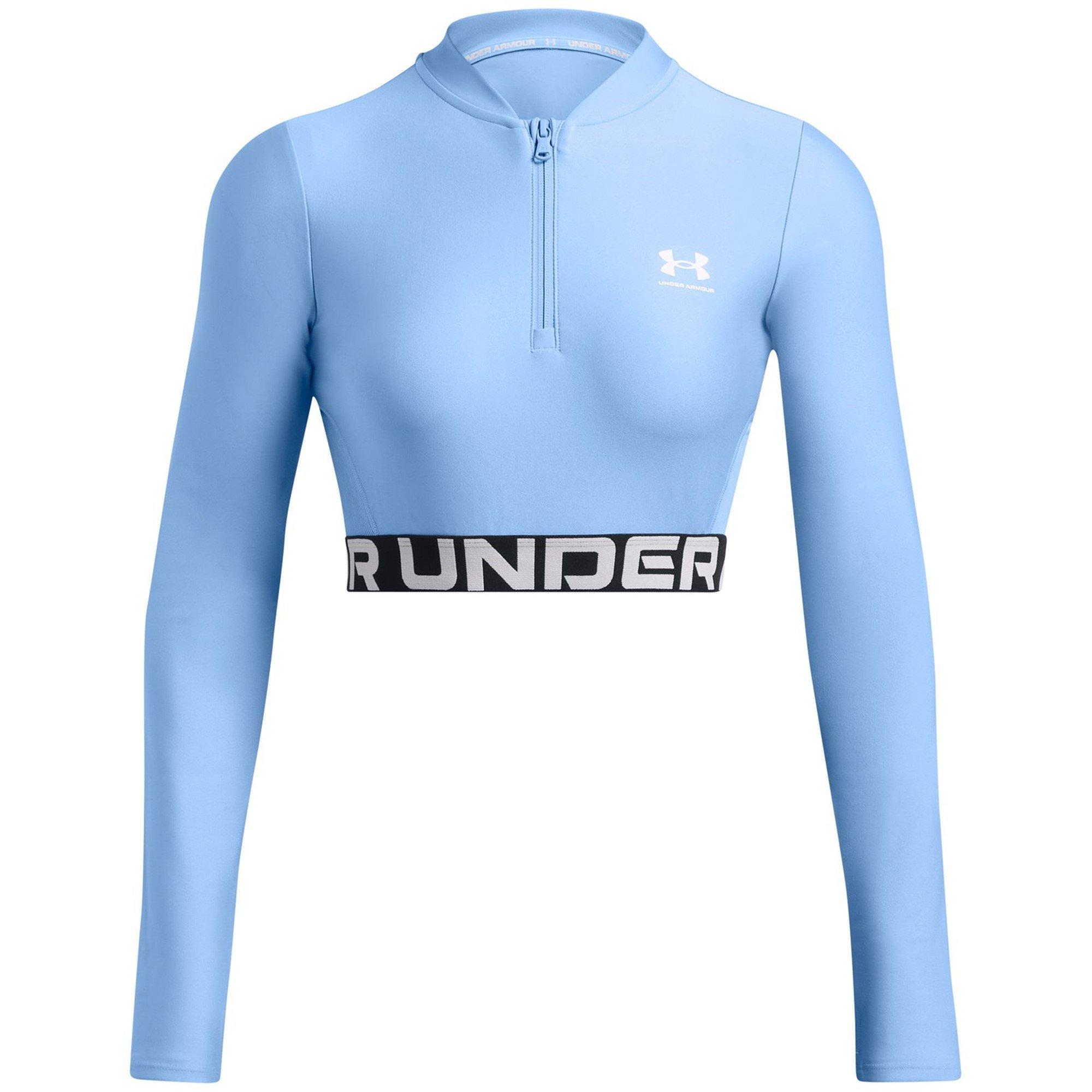 Blue - Under Armour - Women's HeatGear Long-Sleeve Performance Gym Top - 1