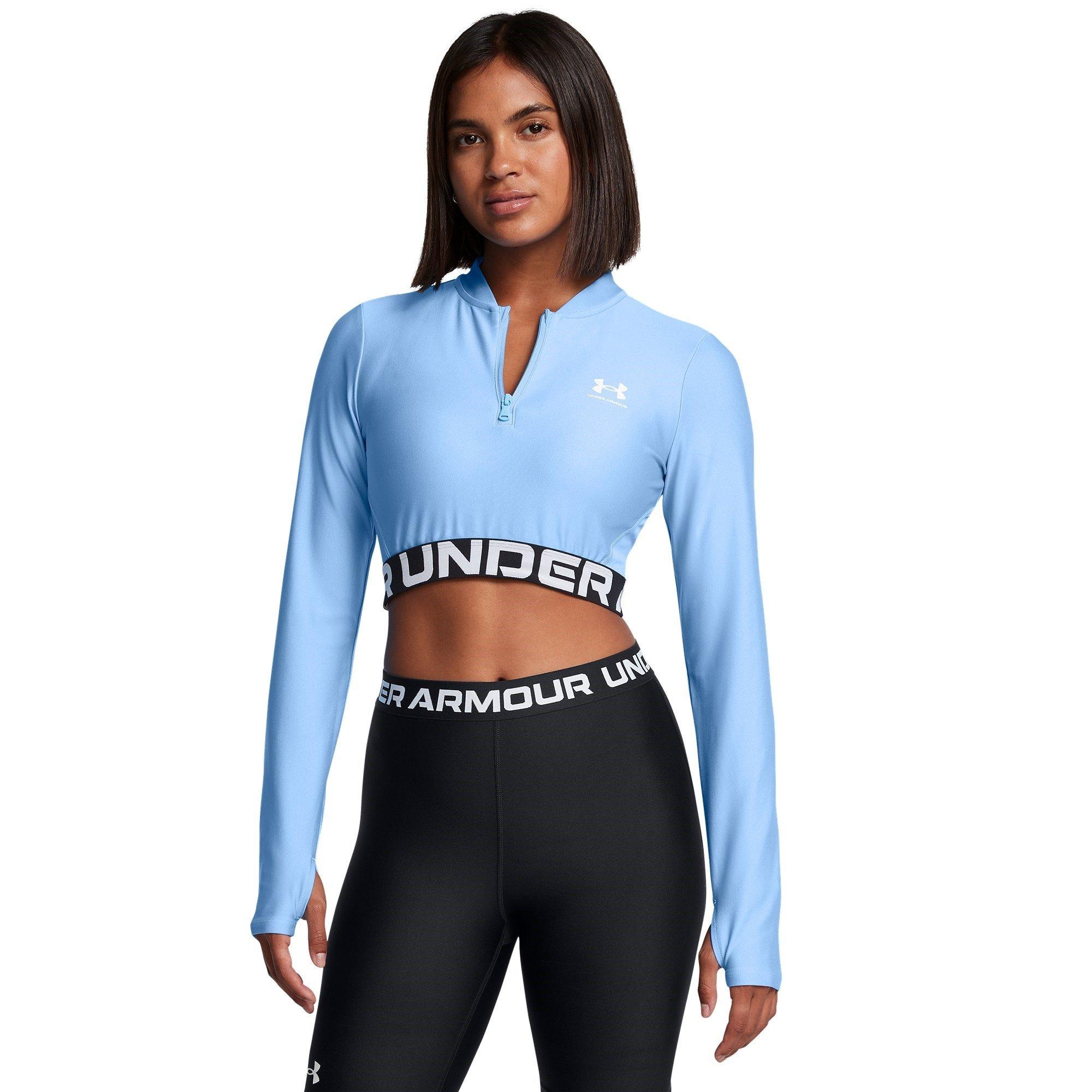 Azul - Under Armour - HeatGear Long-Sleeve Performance Gym Top - 3