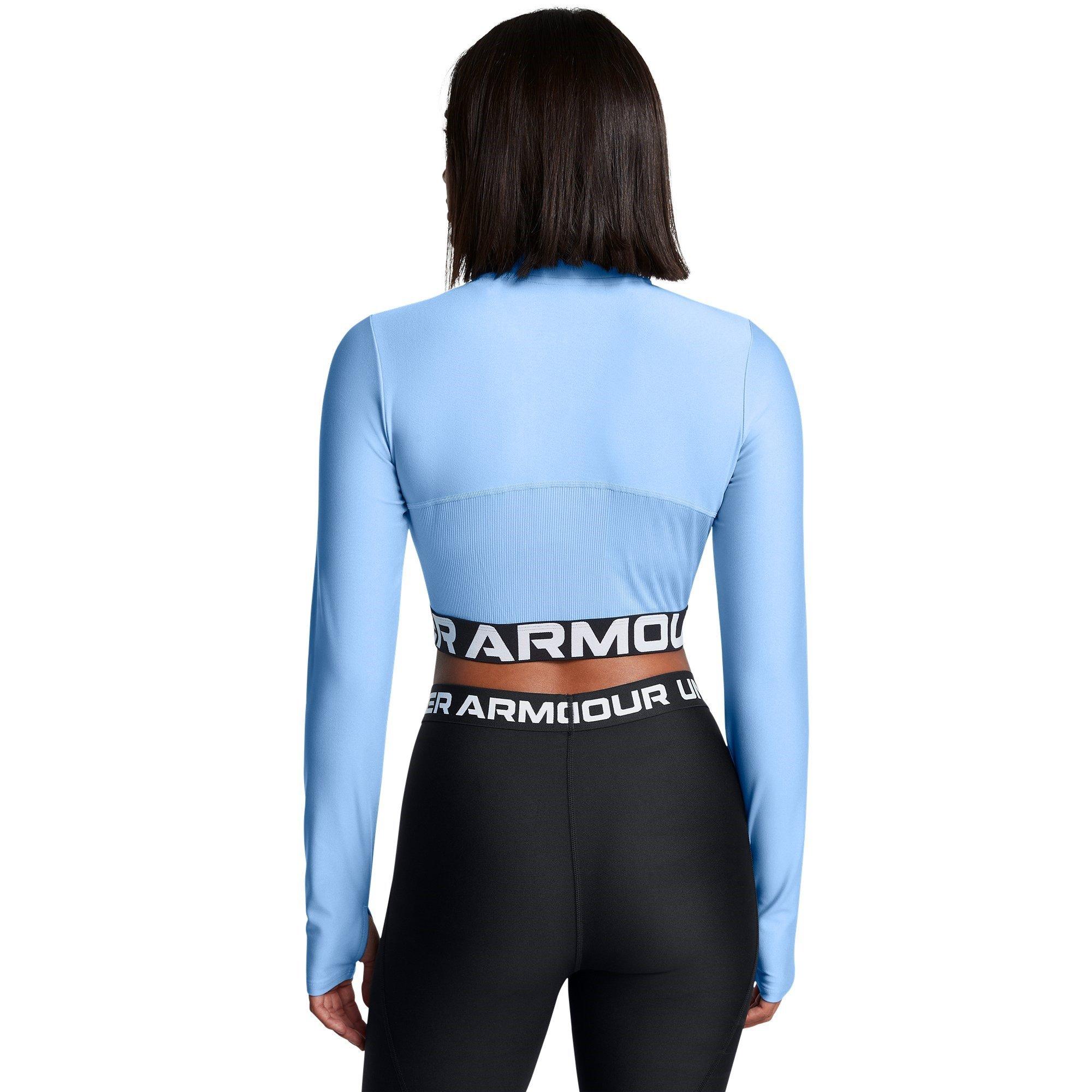 Azul - Under Armour - HeatGear Long-Sleeve Performance Gym Top - 4