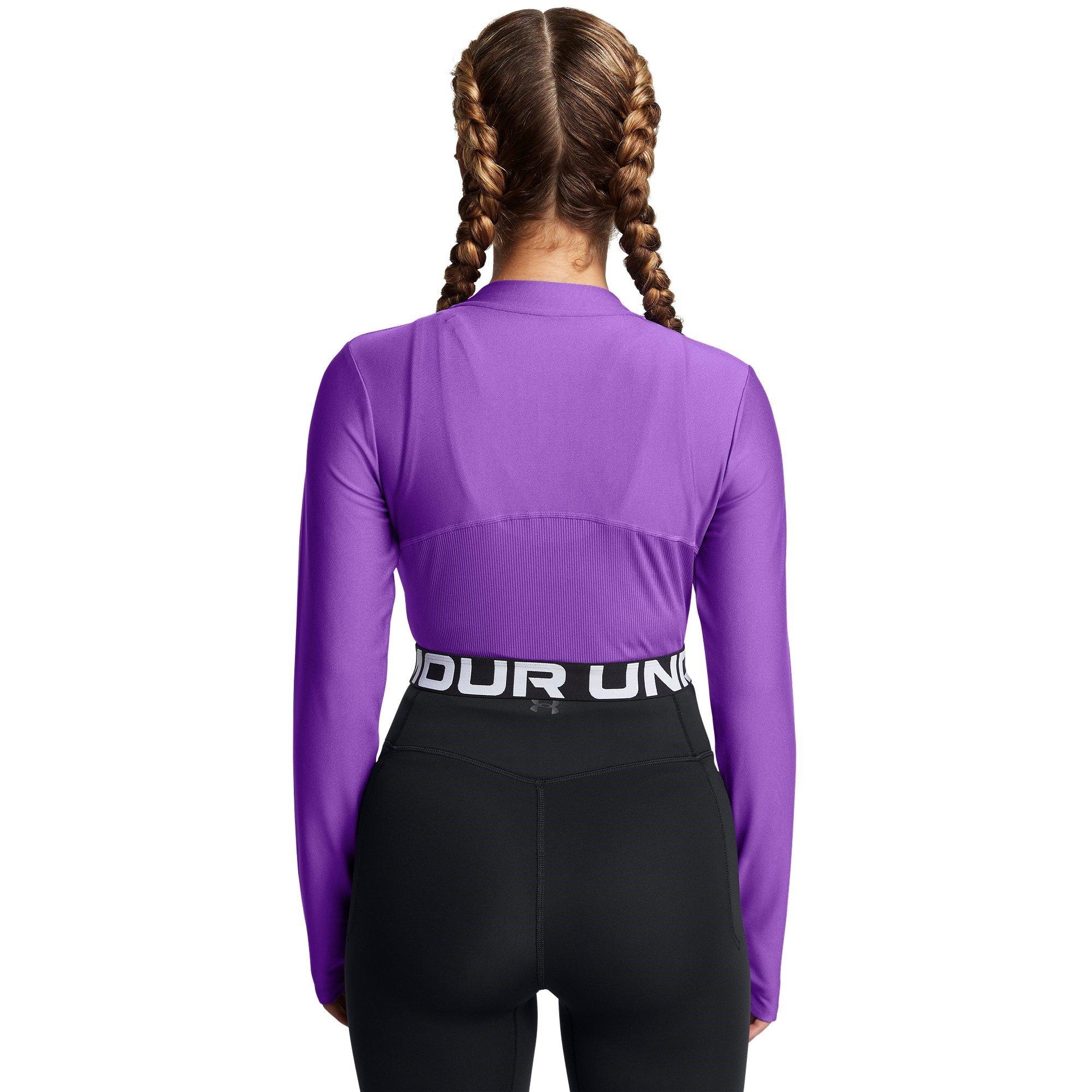 Purple - Under Armour - Women's HeatGear Long-Sleeve Performance Gym Top - 4