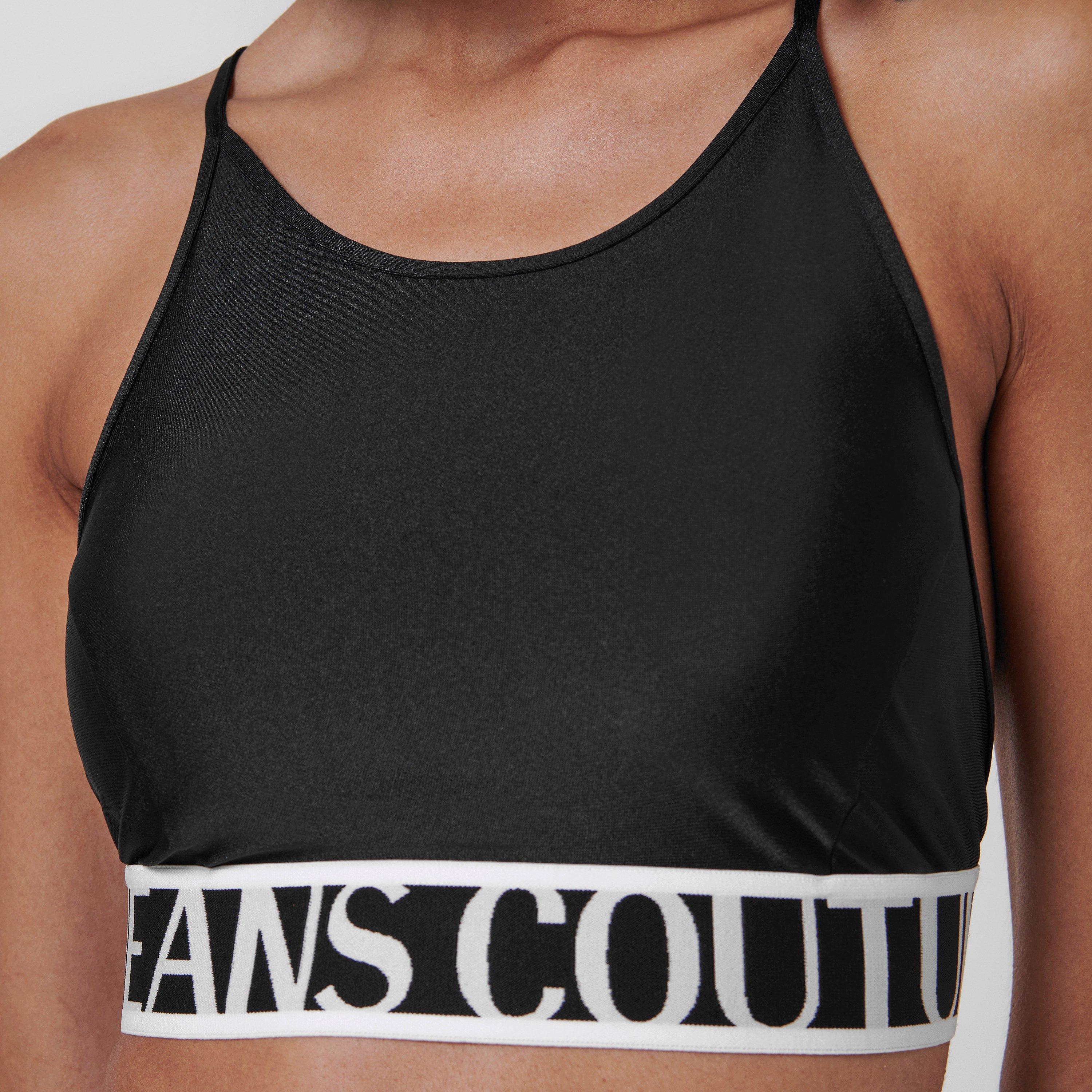 Black 899 - Versace Jeans Couture - Logo Crop Top - 6