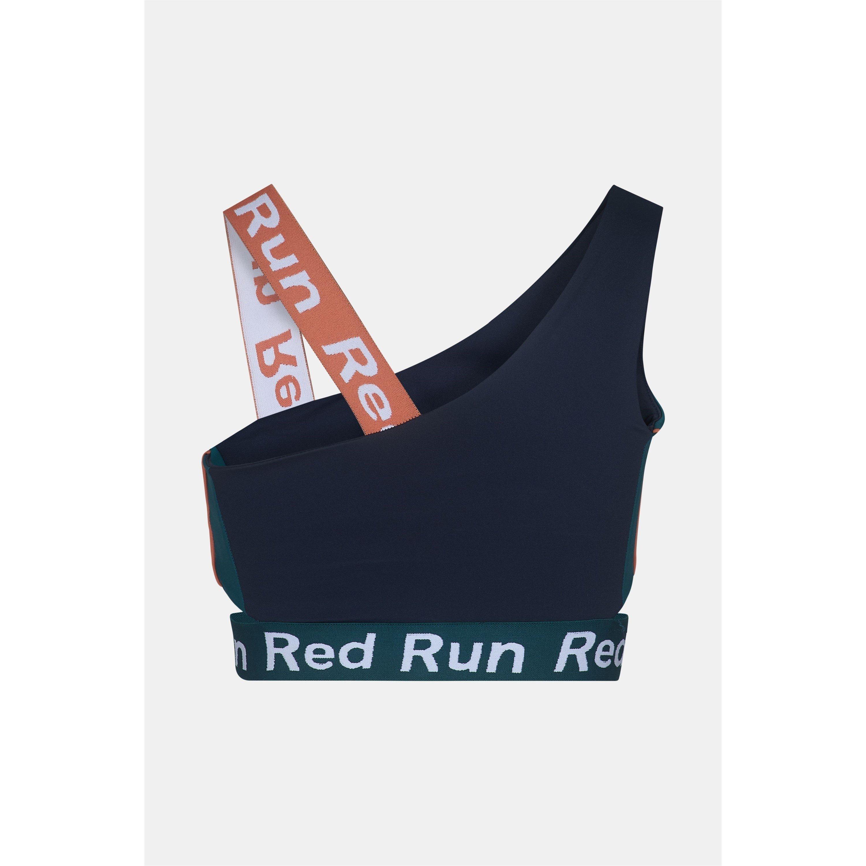 Navy - Red Run - Colour Block Sports Bra