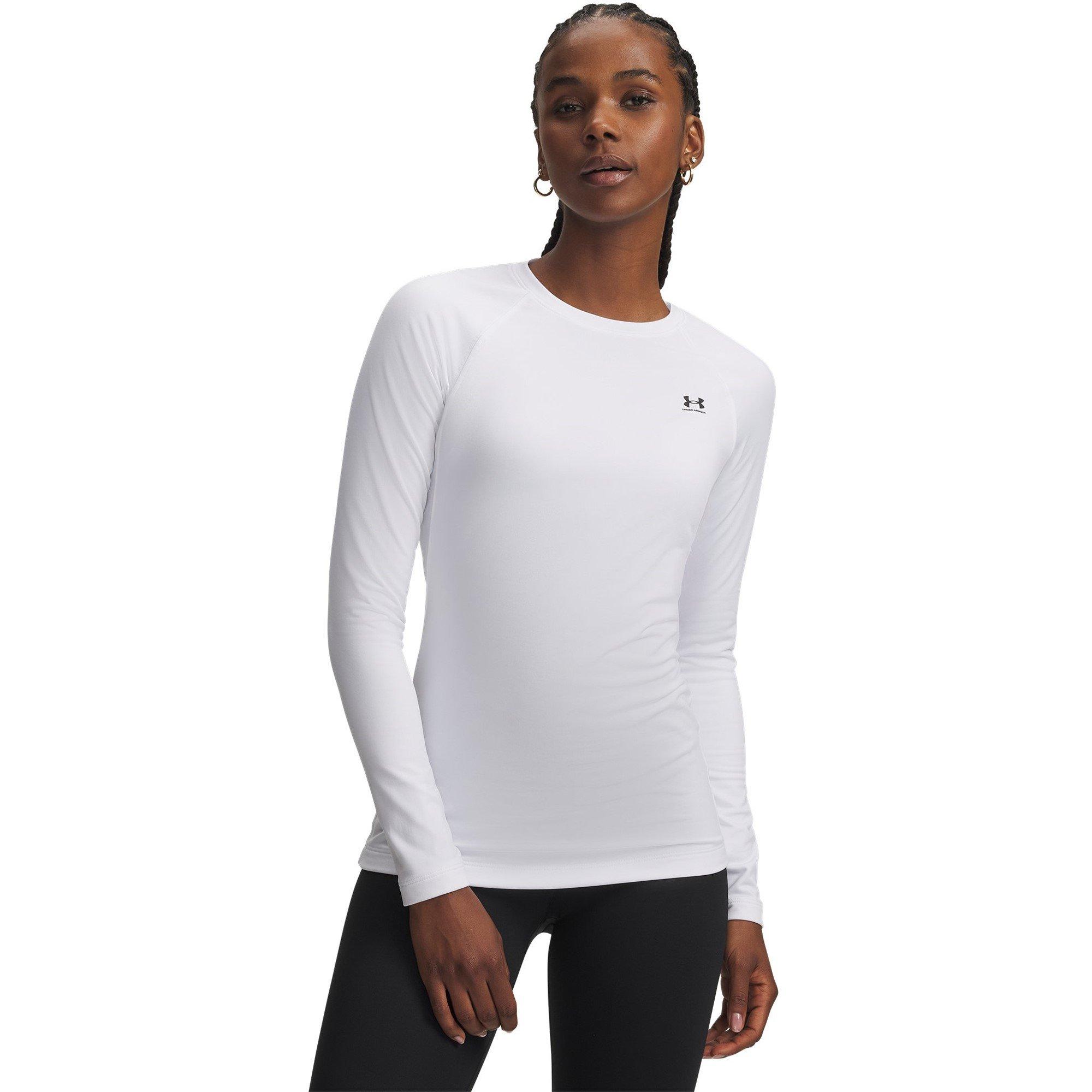 White - Under Armour - Long-Sleeve Performance Gym Top - 3