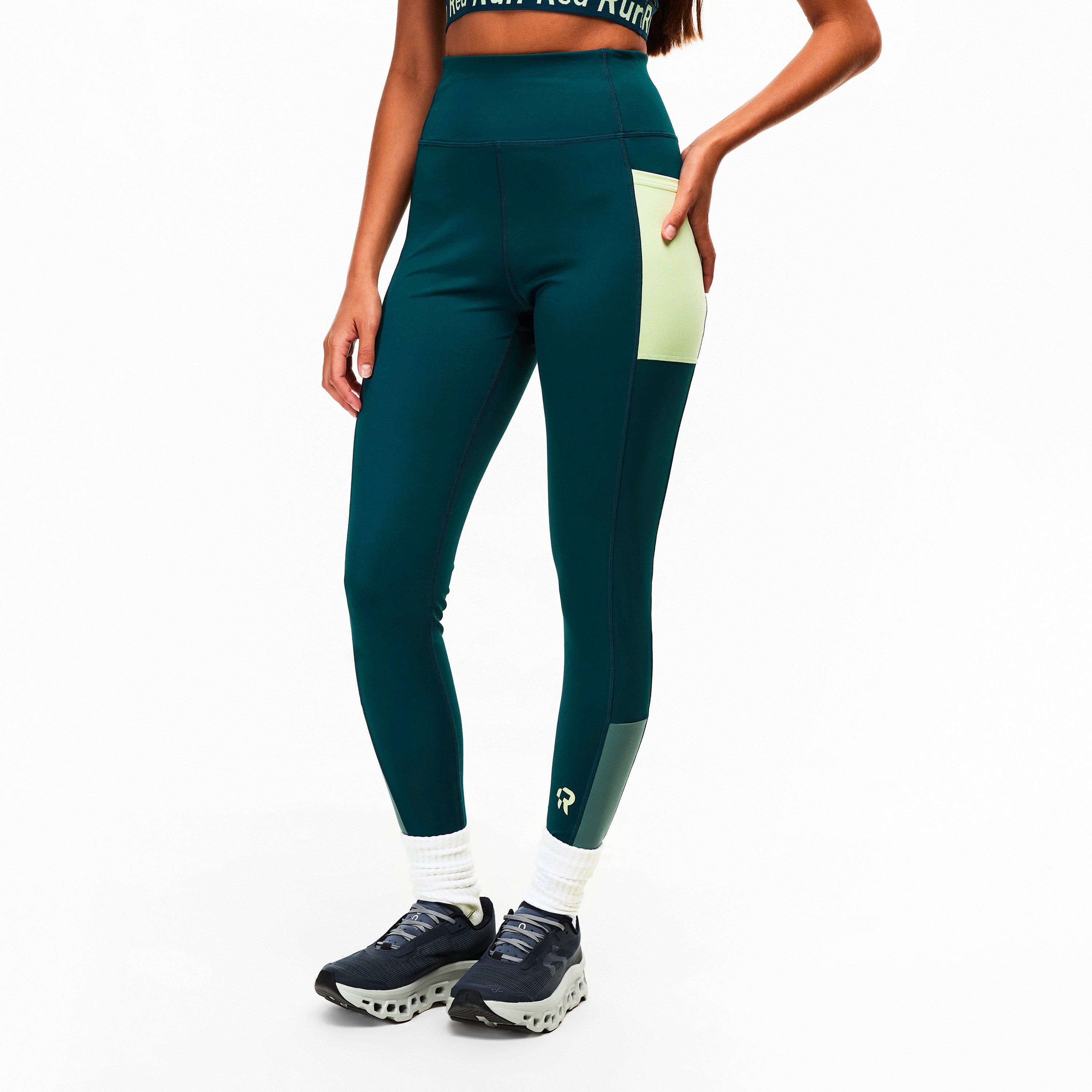 Dark Green - Red Run - Womens Skyline Sculpted Legging - 3