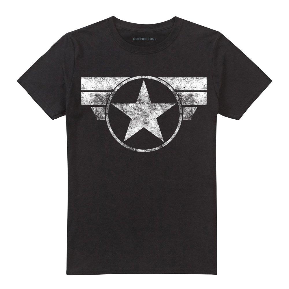 Black - Marvel - Cap Logo Cotton T-shirt - 4